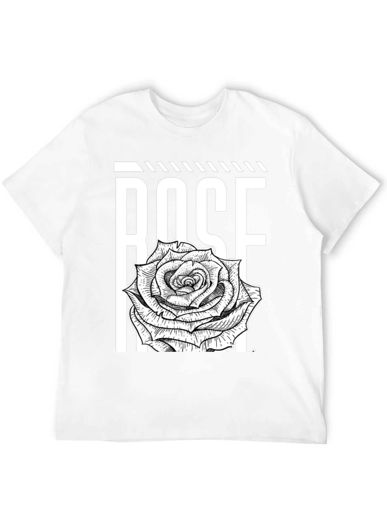 Black Rose Graphic Tee - Bold Floral Print view 12