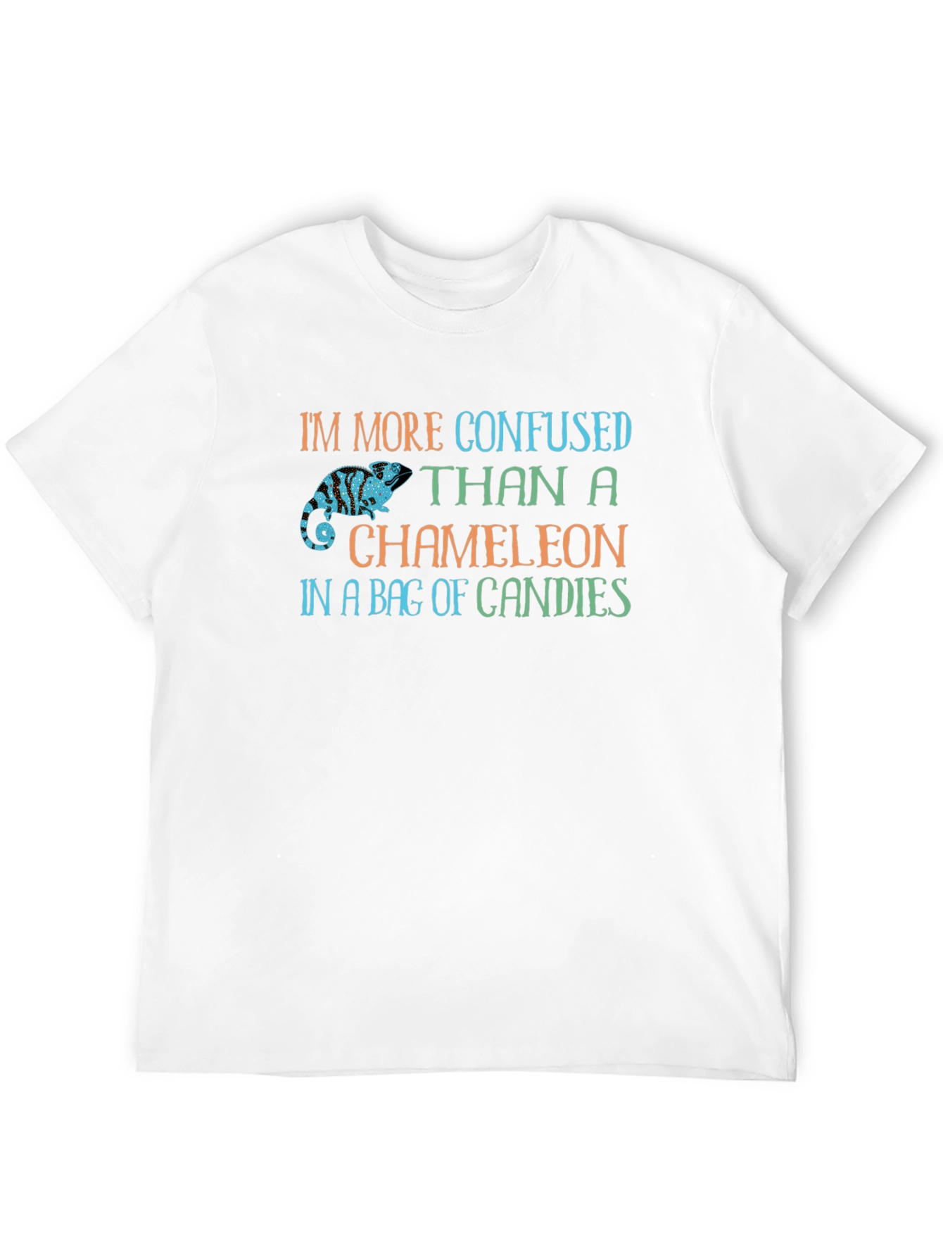 Black Confused Chameleon Graphic Tee view 12