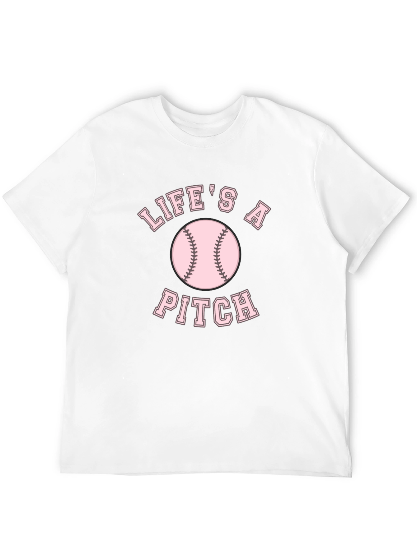Black Life's a Pitch Baseball Graphic T-Shirt view 12