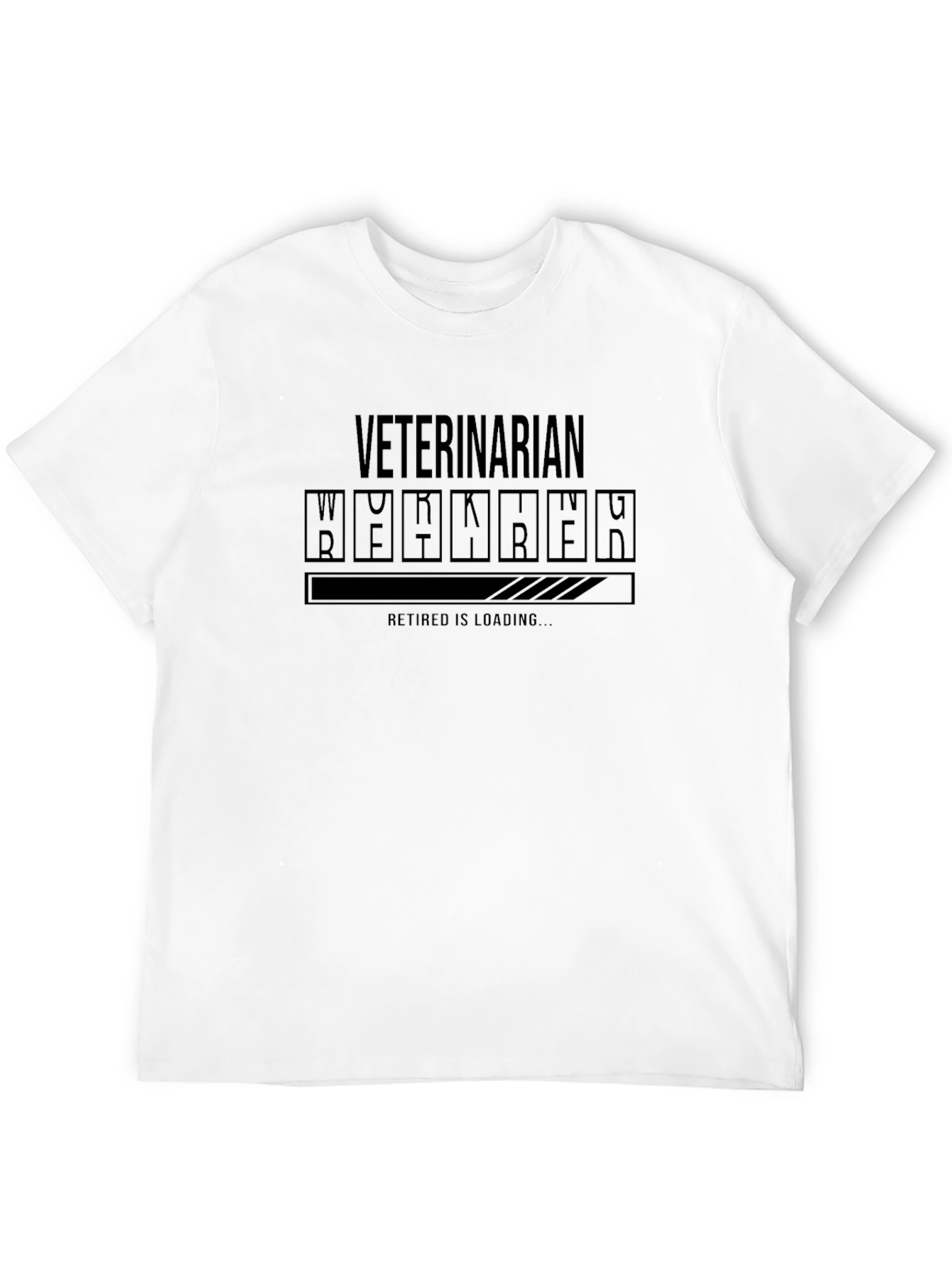 Black Veterinarian Retirement Loading T-Shirt view 12