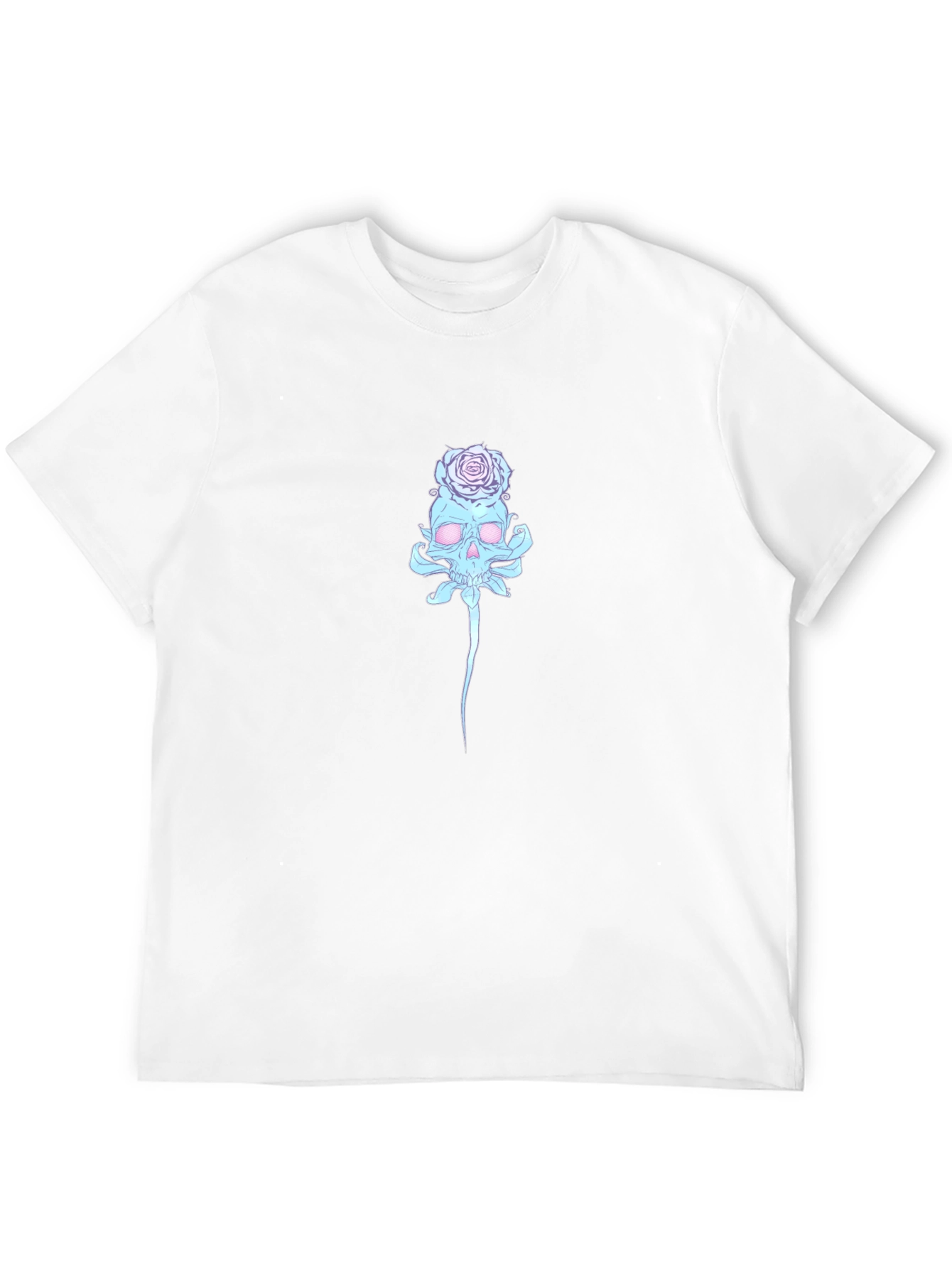Black Skull & Rose Graphic T-Shirt - Black view 12