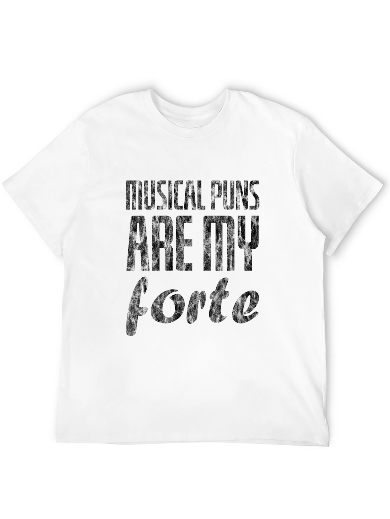 Black Musical Puns Forte Black T-Shirt view 12