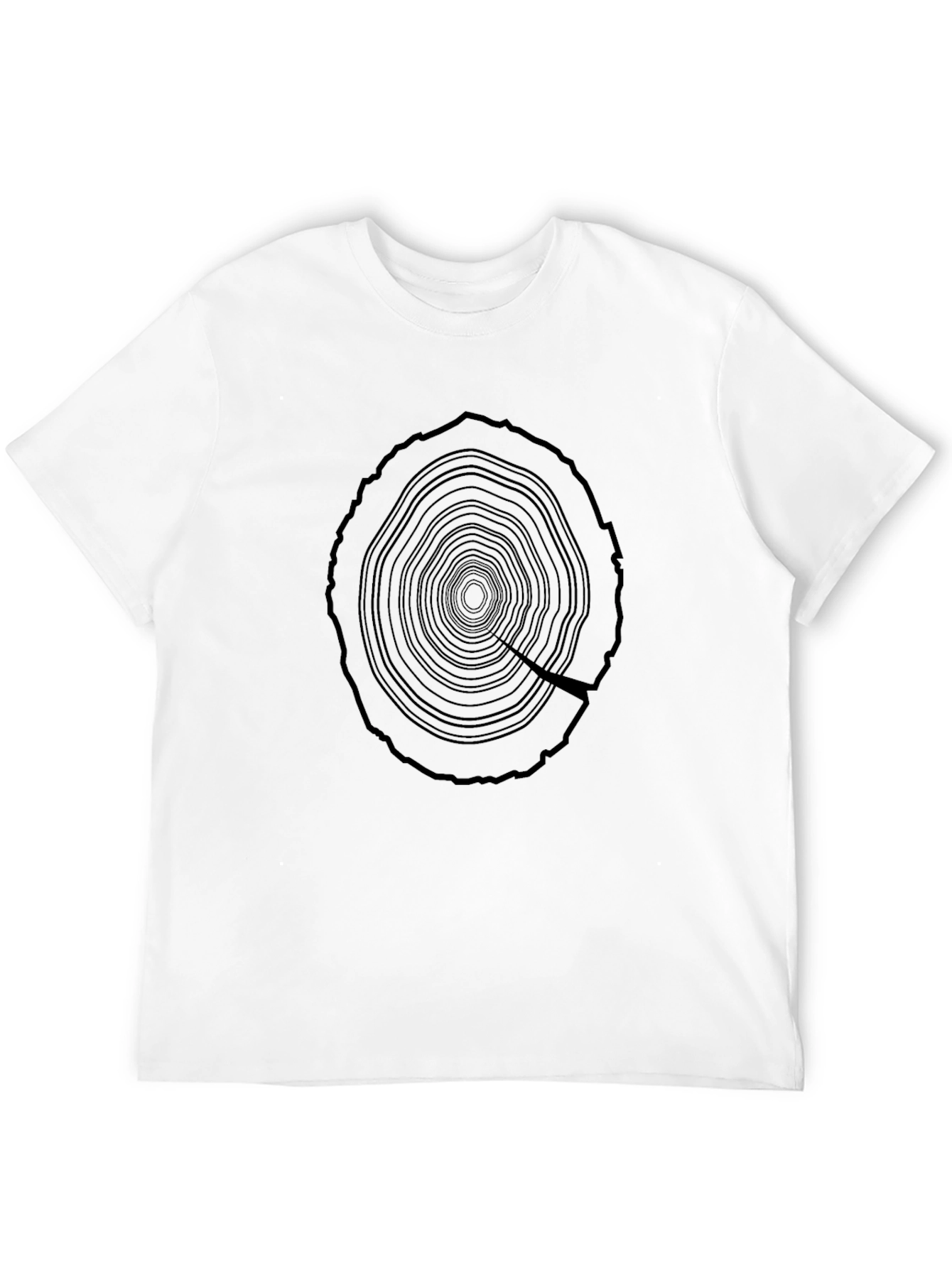 Black Tree Ring Graphic Black T-Shirt view 12