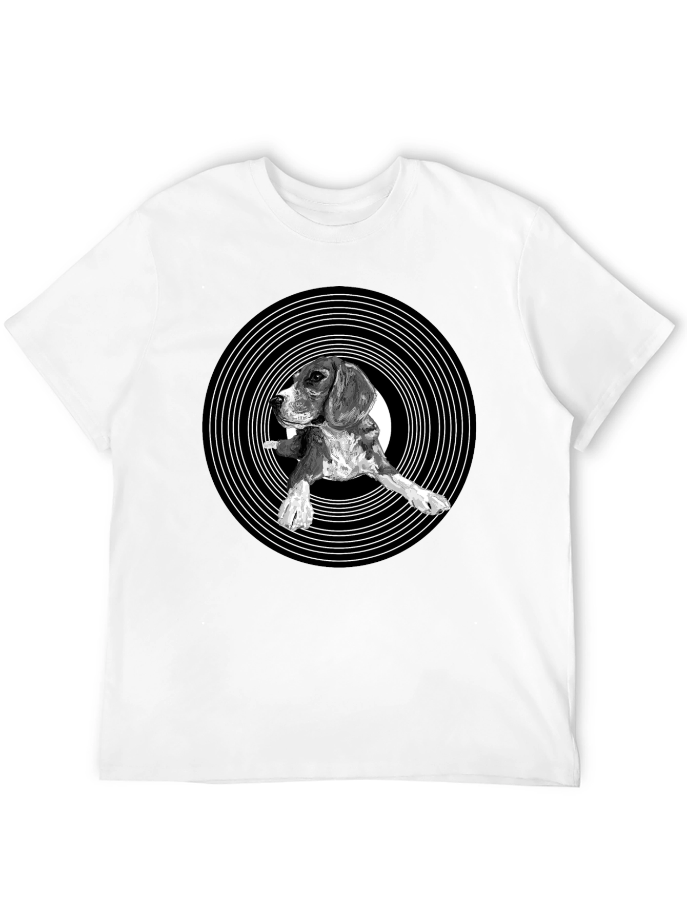 Vinyl Dog T-Shirt - Black Cotton Blend - 12