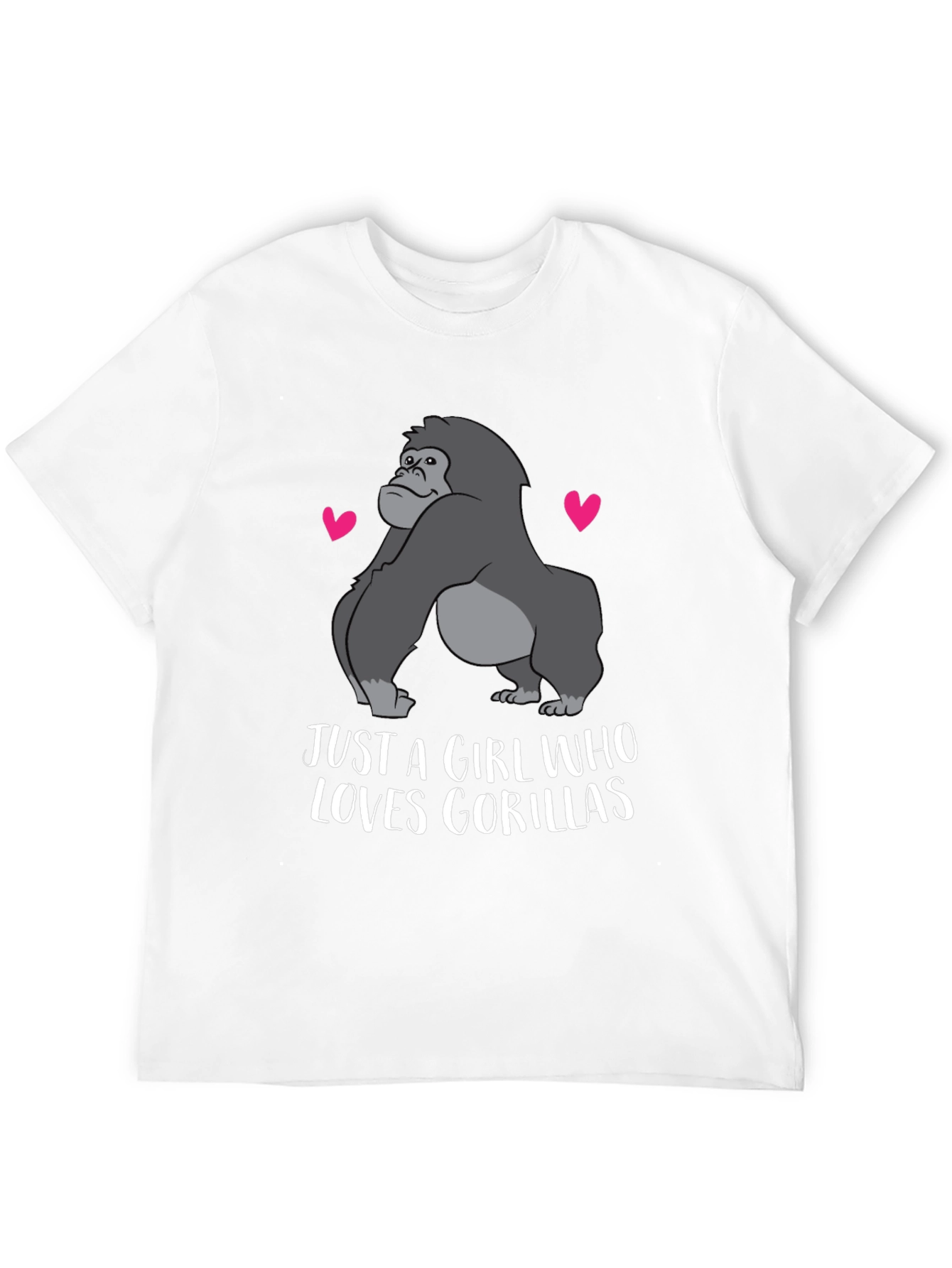 Black Just A Girl Who Loves Gorillas T-Shirt view 12