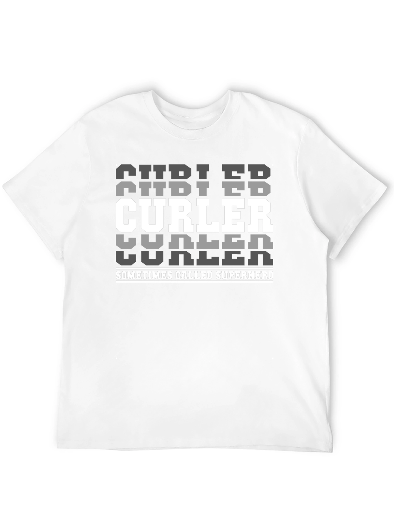 Black Curler Superhero T-Shirt | Black Crewneck Tee view 12