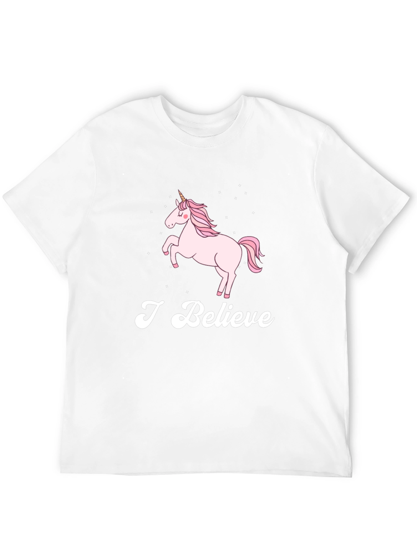 Black Unicorn 'I Believe' Graphic Black T-Shirt view 12