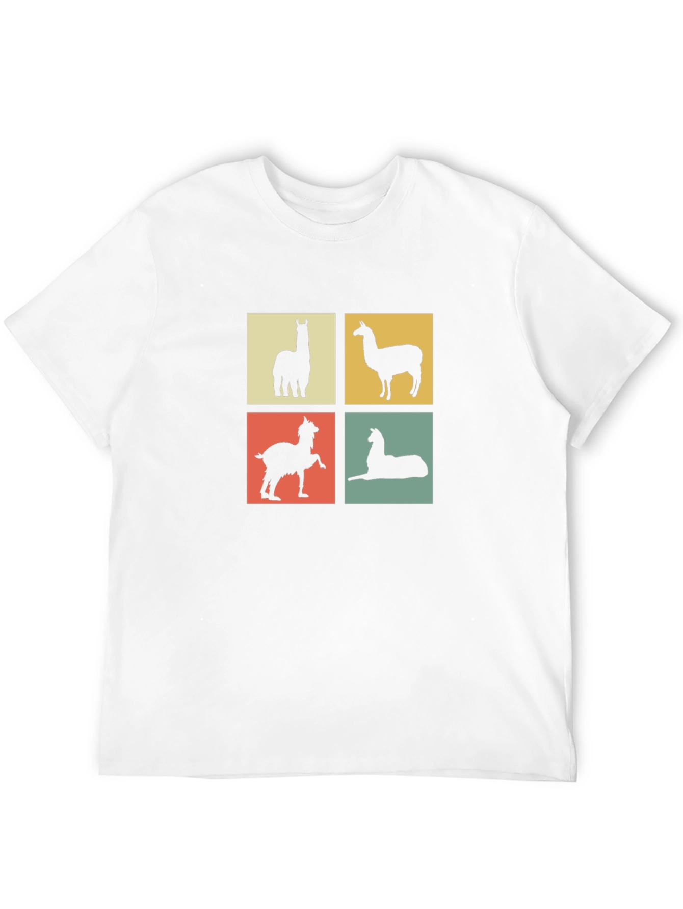 Black Llama Silhouette T-Shirt - Quirky Animal Tee view 12