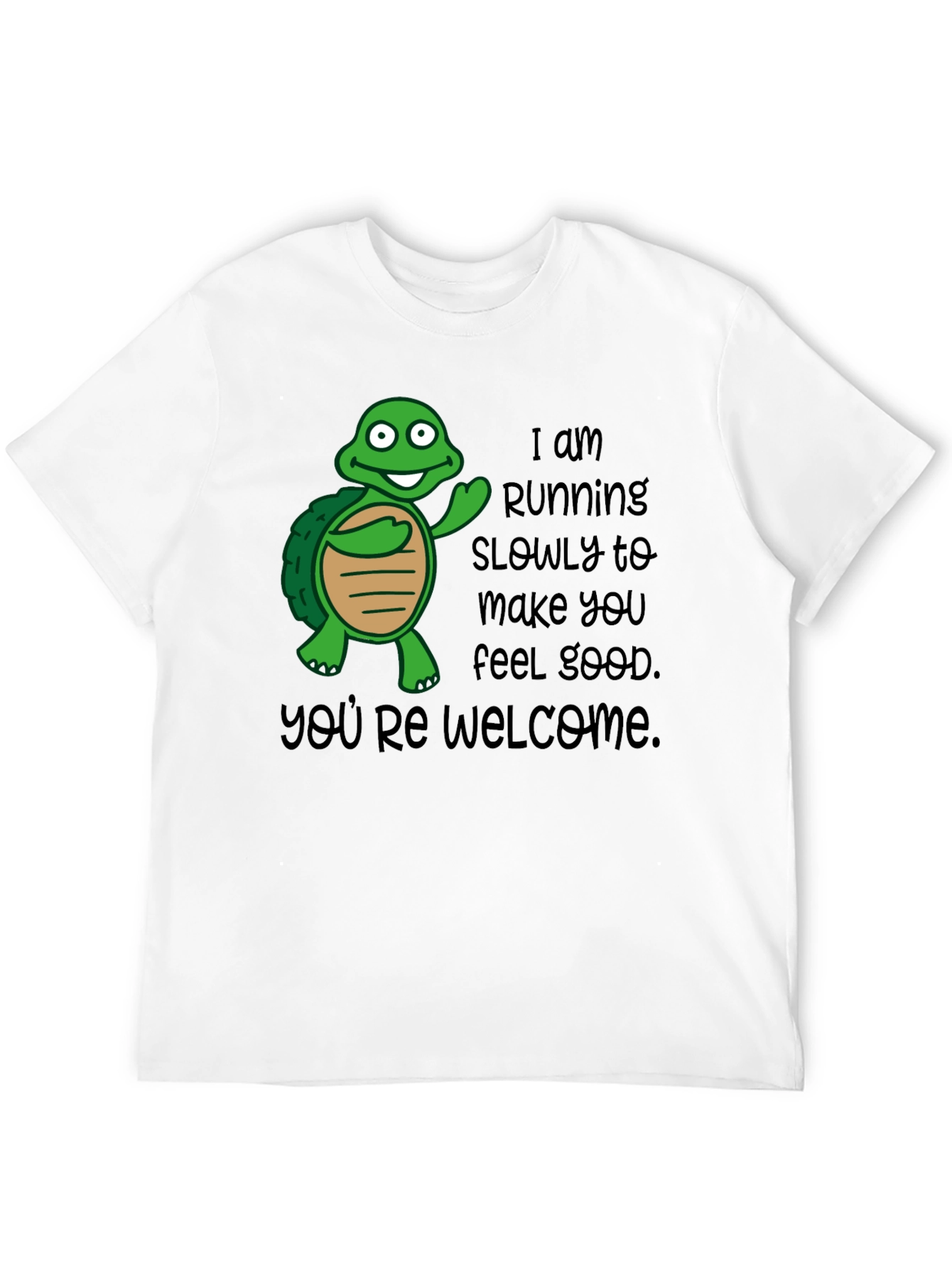 Black Funny Turtle Graphic T-Shirt - Slow Running Humor Tee view 12