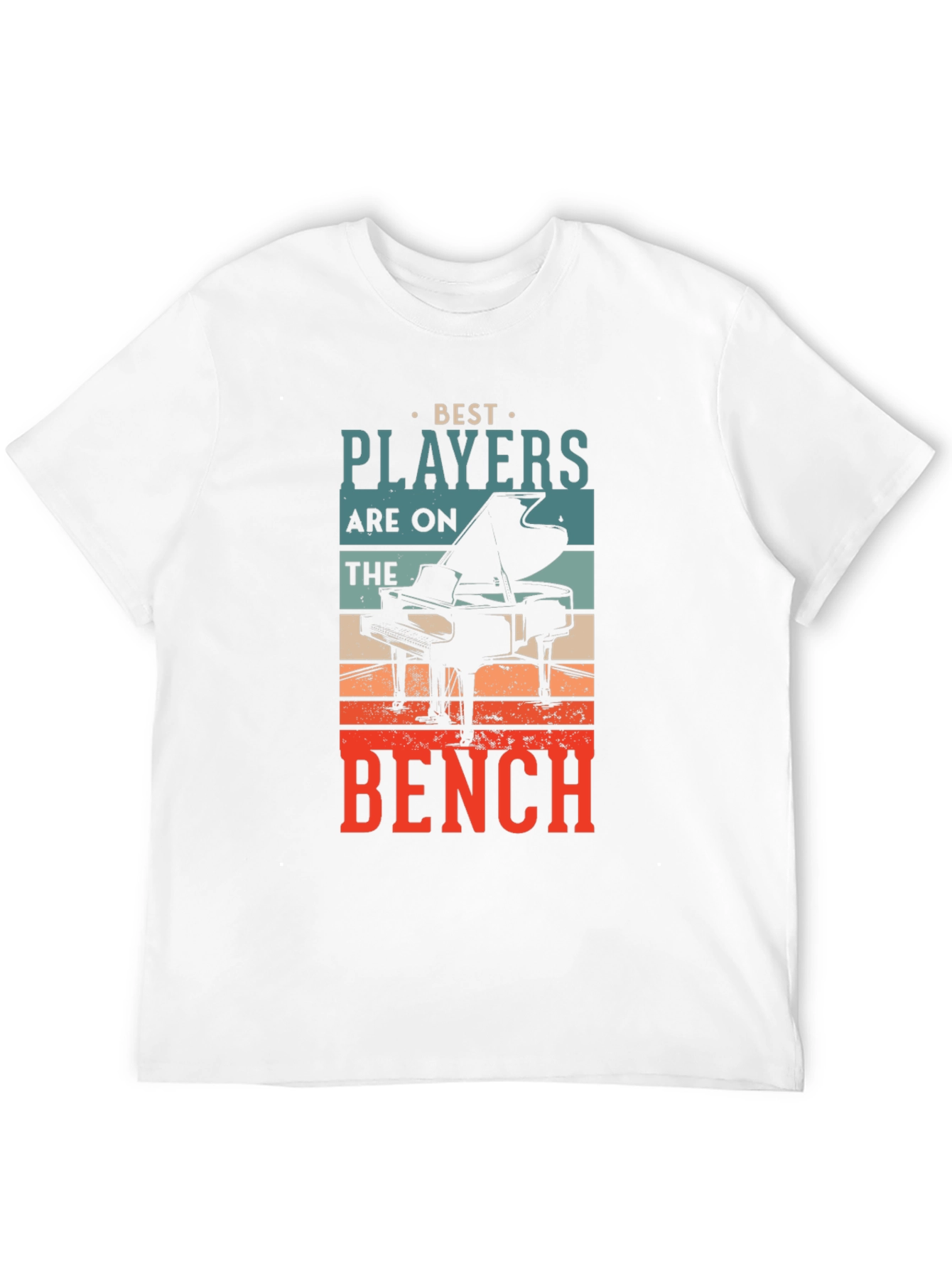 Black Piano Player Graphic T-Shirt: Best Players on the Bench view 12