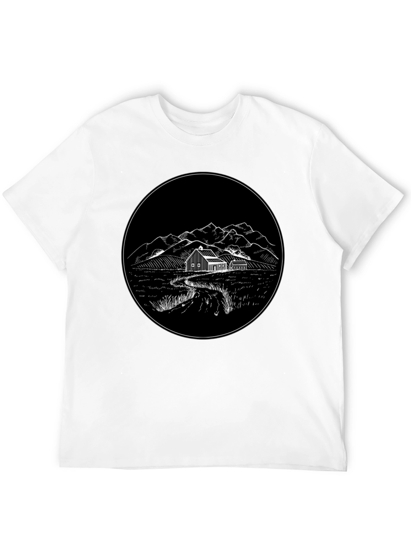 Black Rustic Homestead Graphic Tee - Classic Black Cotton view 12