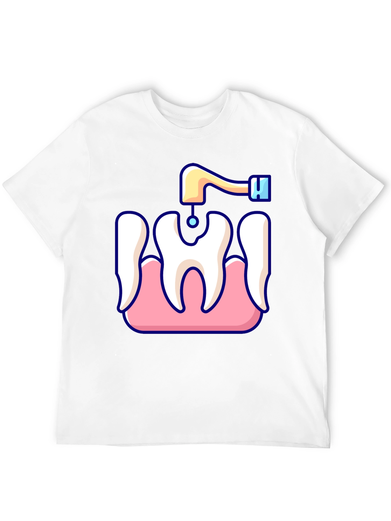 Black Dentist Tool T-Shirt - Funny Tooth Care Graphic Tee view 12