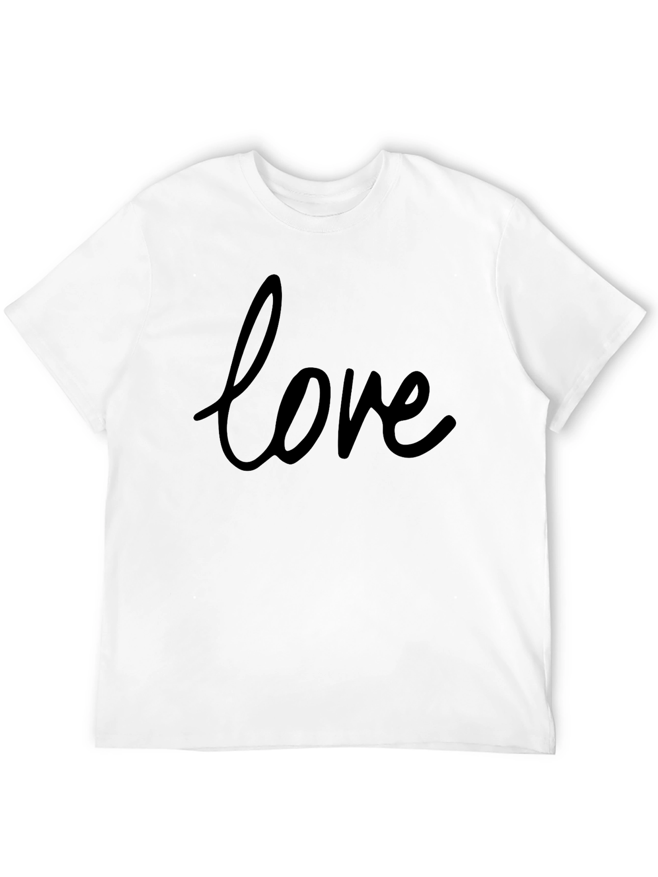 Black Love Script Graphic Black T-Shirt view 12