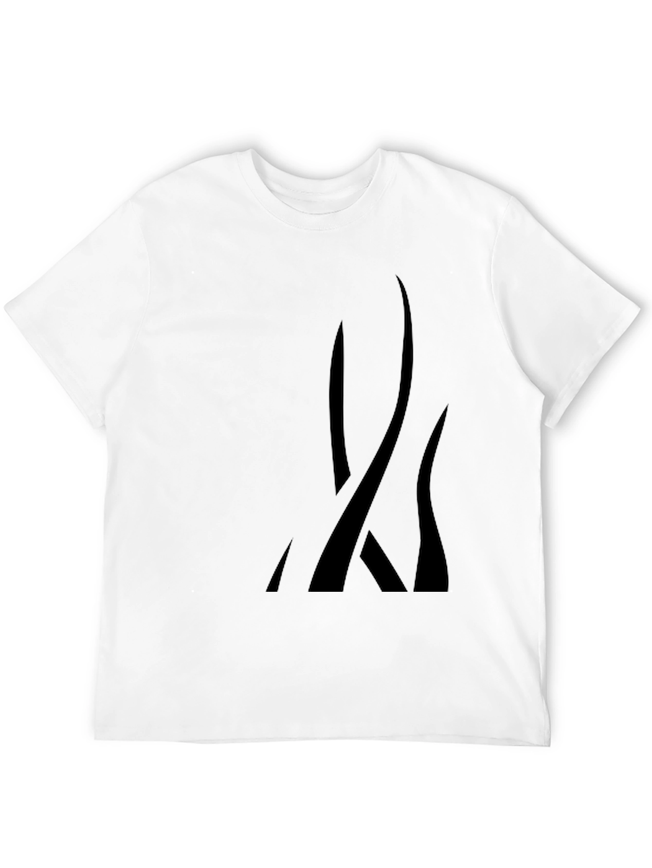 Black Modern Abstract Graphic Black T-Shirt view 12