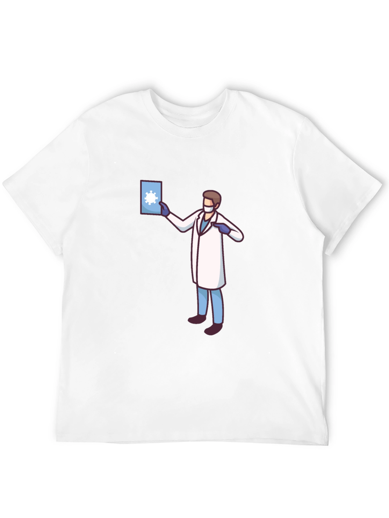 Black Doctor Graphic Black T-Shirt - Novelty COVID Design view 12