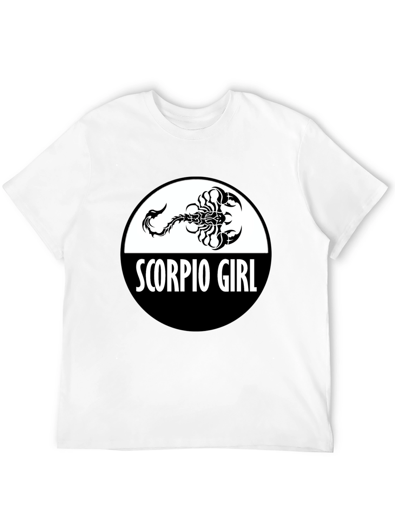 Black Scorpio Girl Zodiac Sign T-Shirt - Black view 12