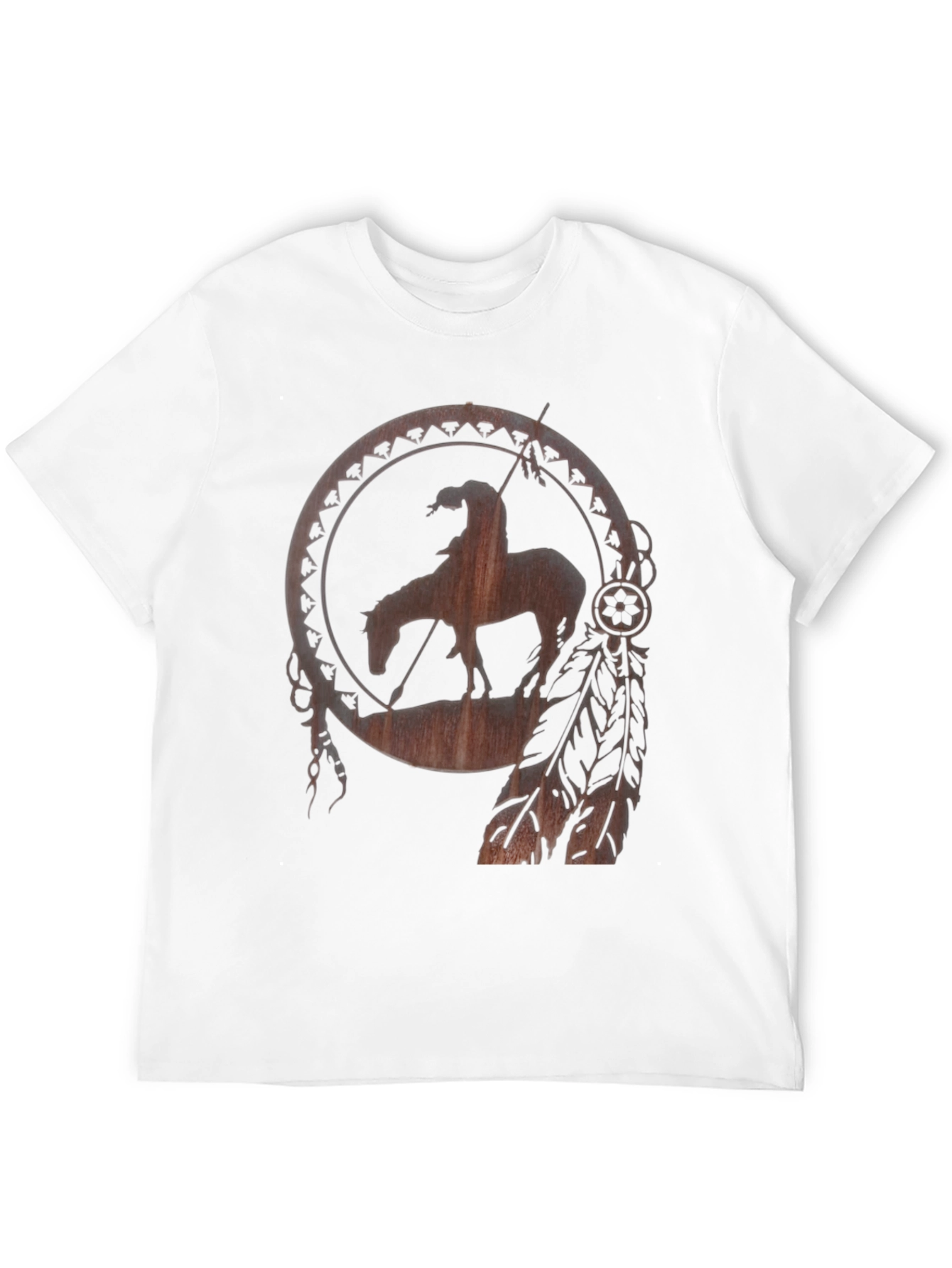 Black Native American Horse Dreamcatcher Graphic Tee view 12