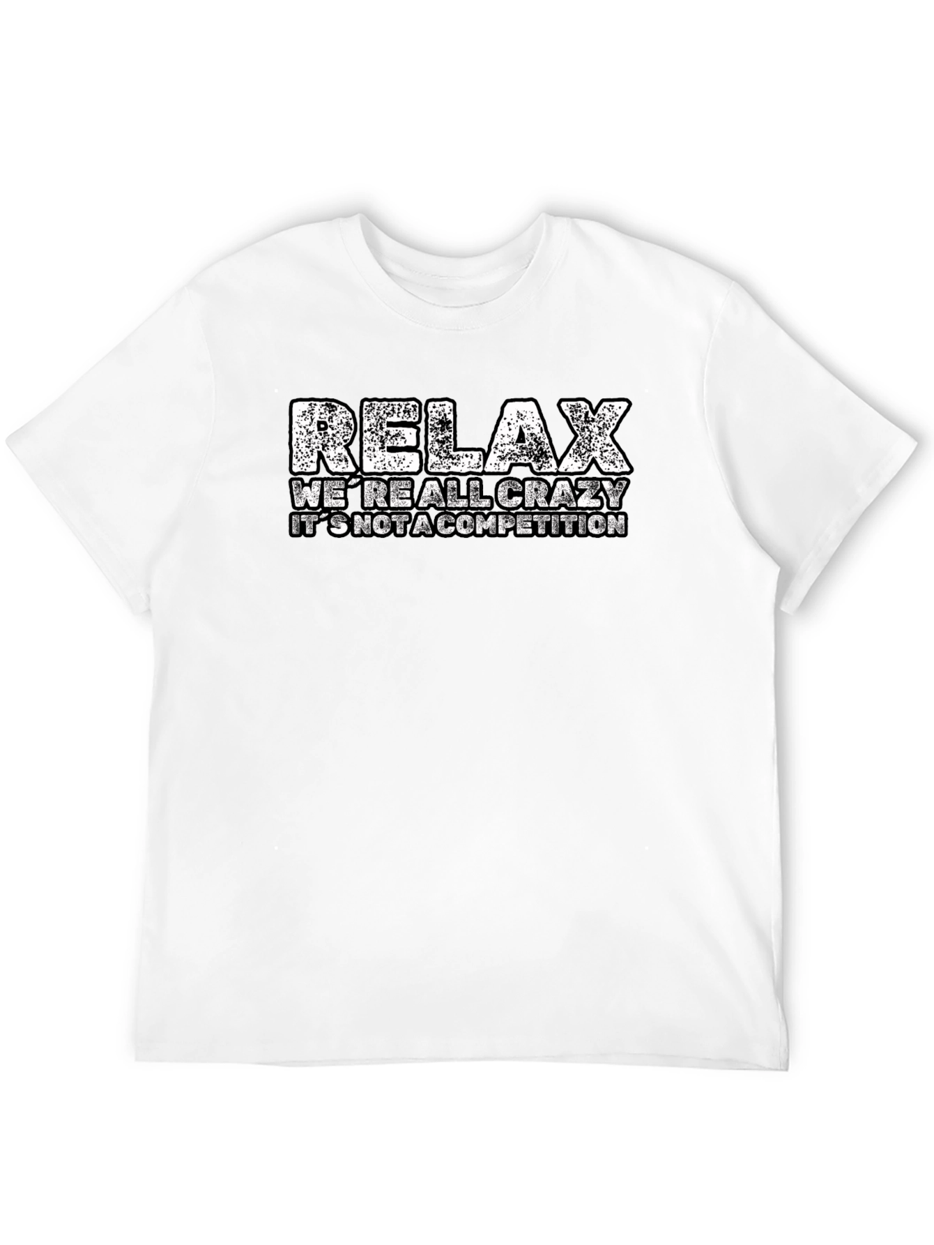 Black Relax Crazy T-Shirt - Funny Casual Tee view 12