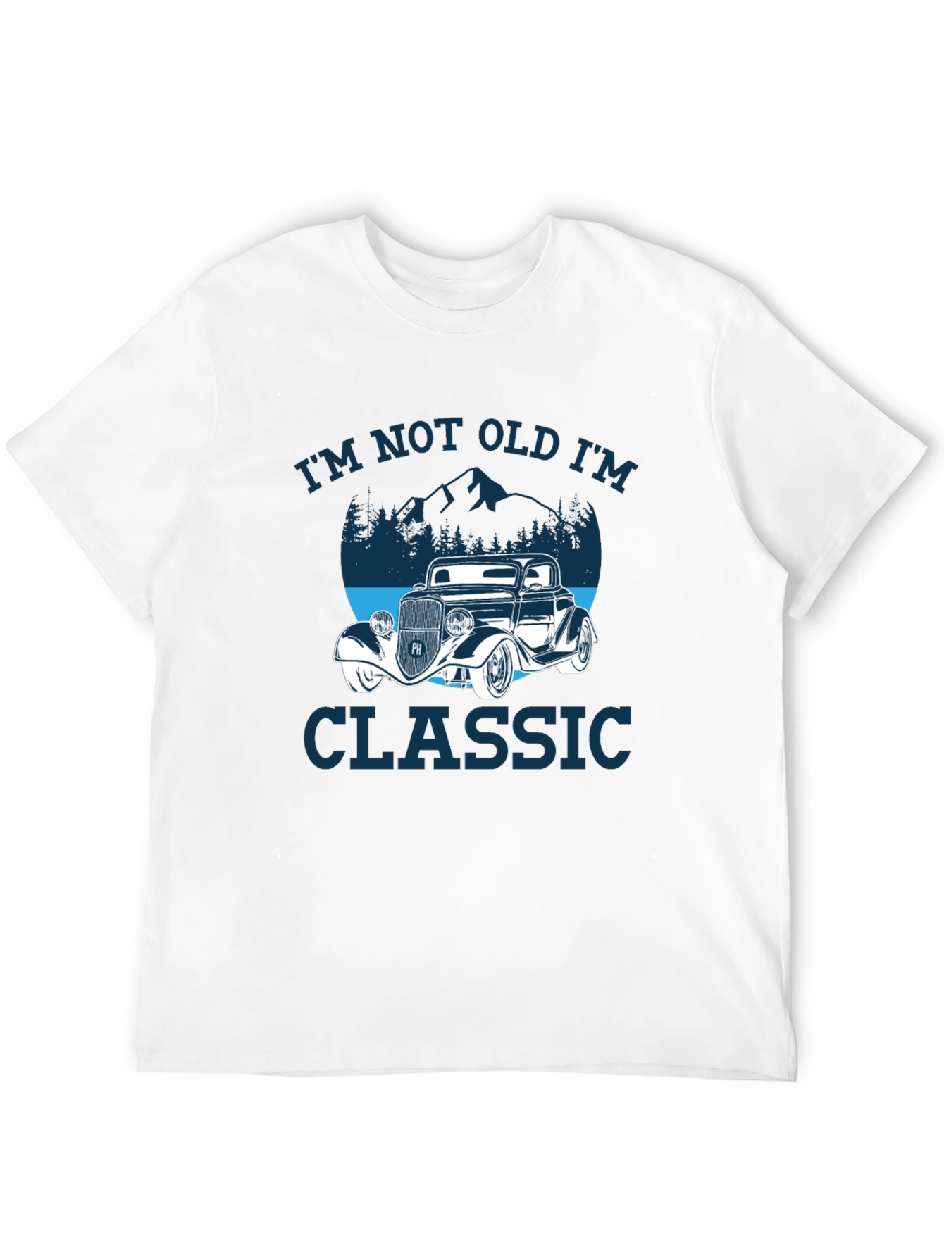 Black Classic Car T-Shirt: I'm Not Old, I'm Classic view 12