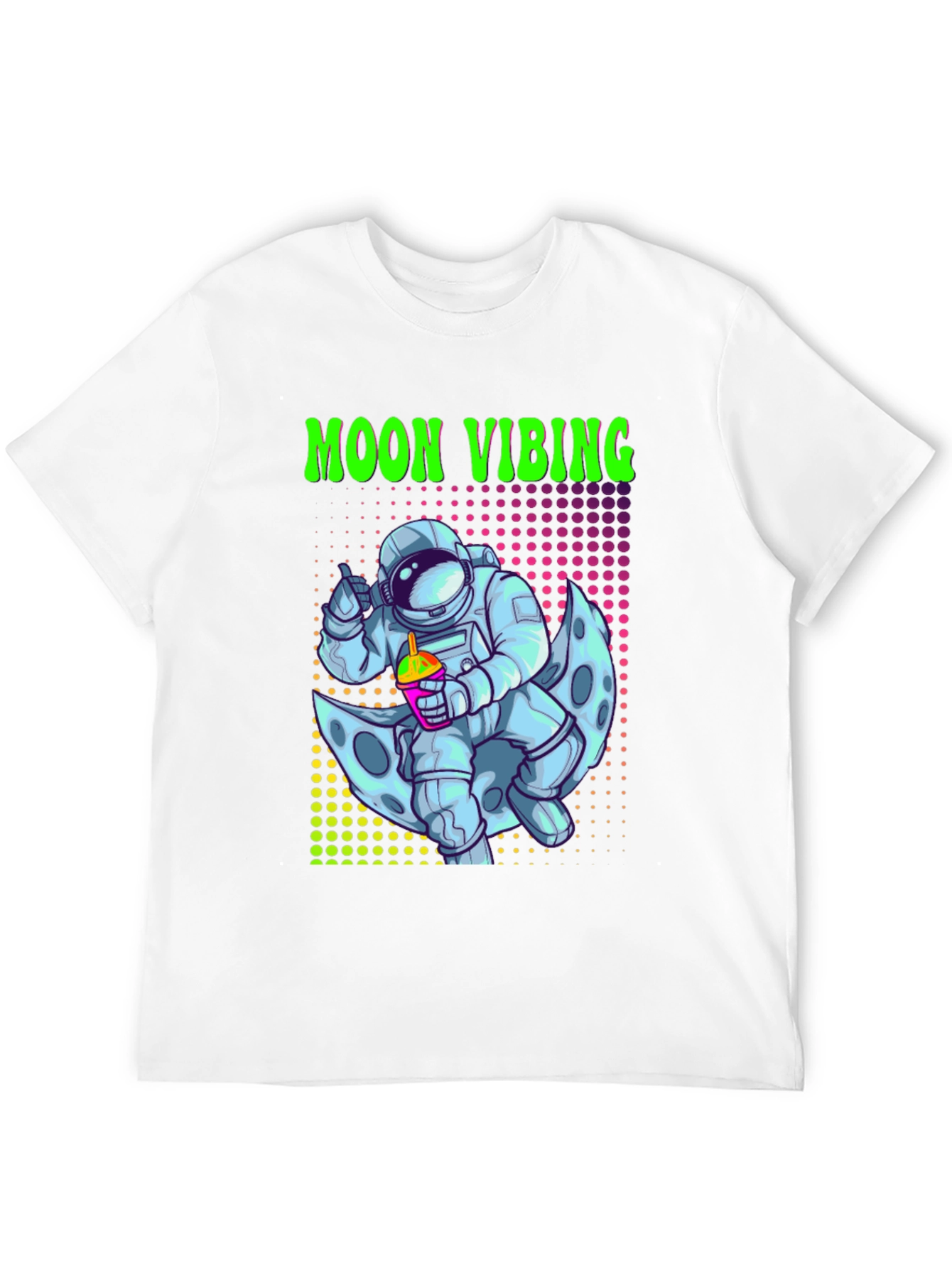 Black Moon Vibing Astronaut T-Shirt view 12