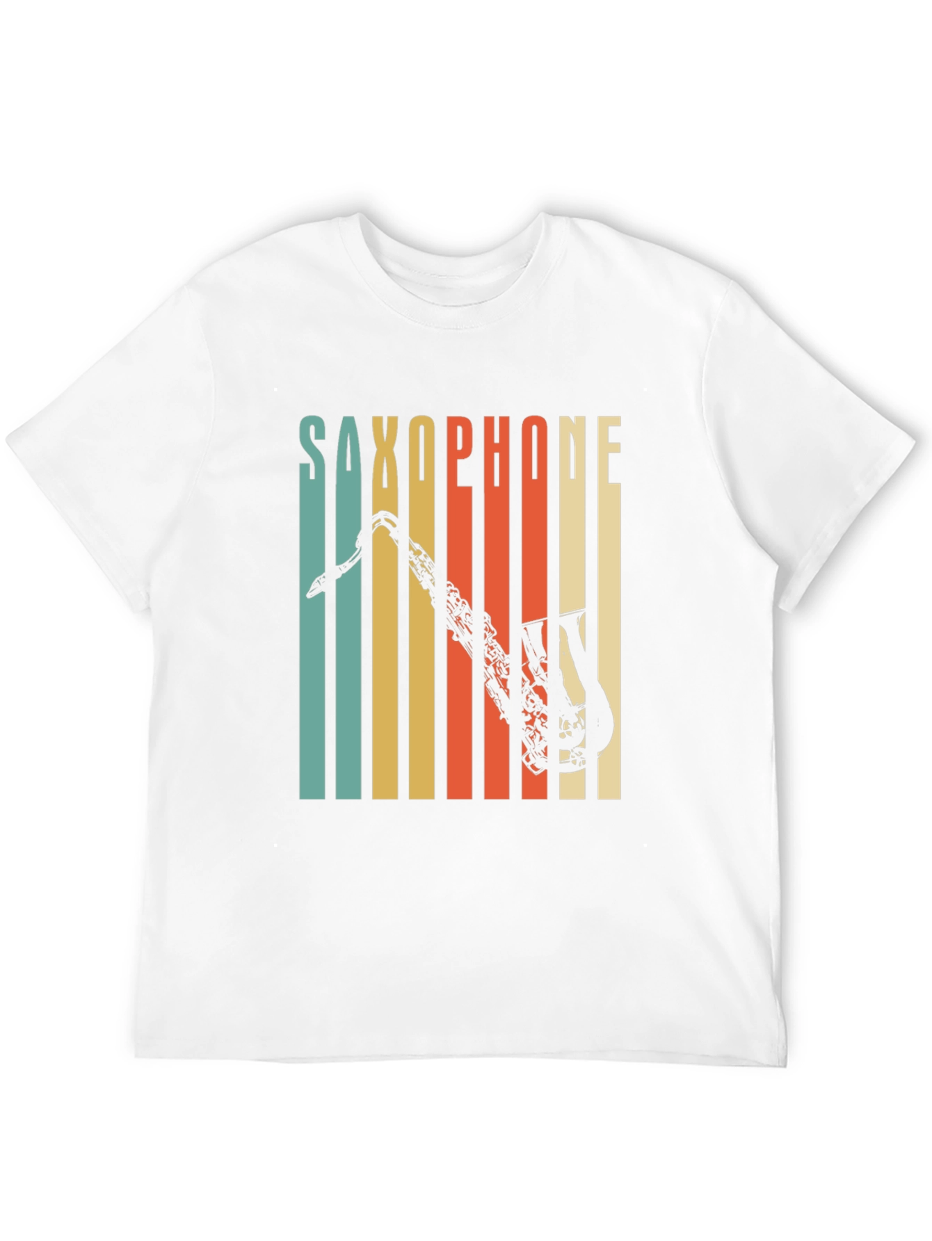 Black Retro Saxophone T-Shirt - Cool Vintage Music Tee view 12