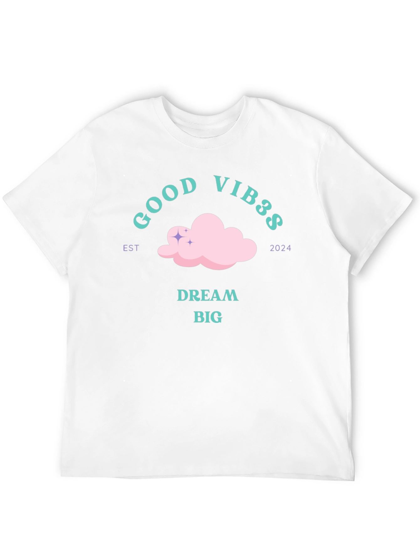 Black Good Vibes Dream Big Black T-Shirt view 12