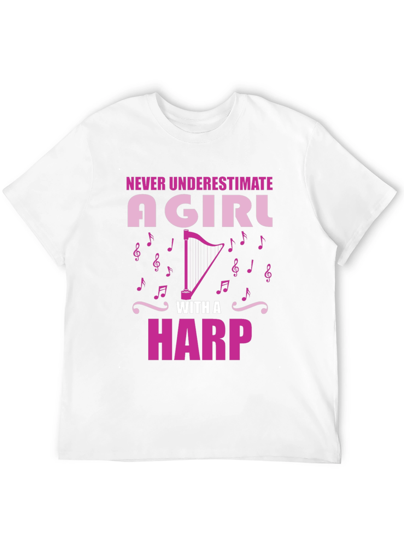 Black Never Underestimate Girl With Harp T-Shirt view 12