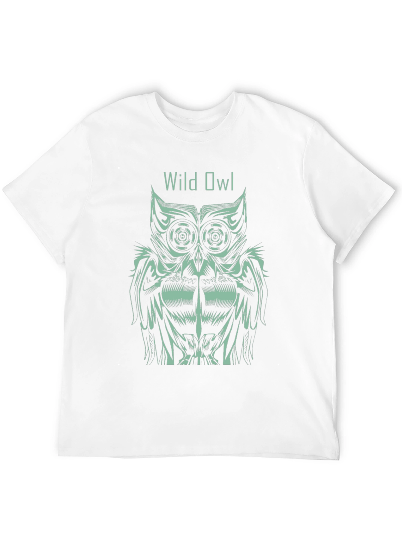 Black Wild Owl Graphic Black T-Shirt view 12