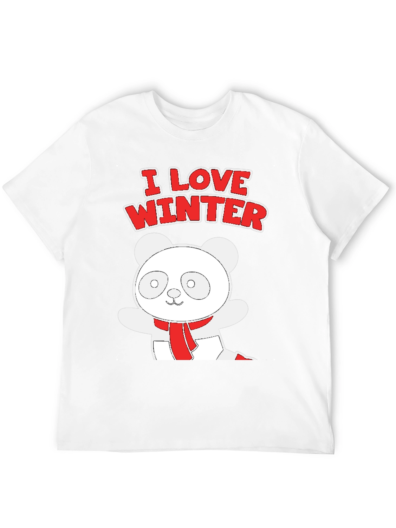 Black Winter Panda Graphic Tee - Black view 12