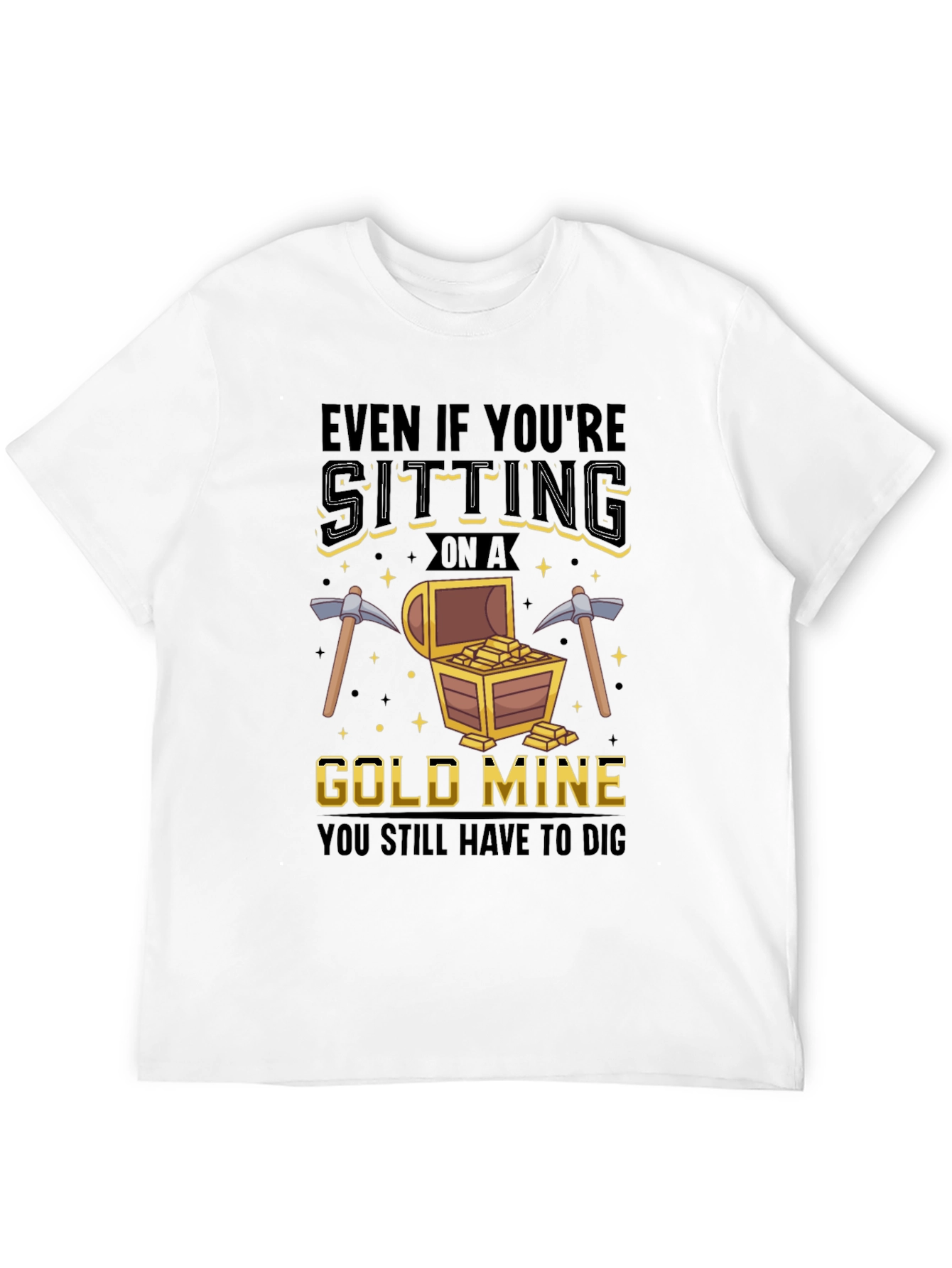 Black Gold Mine Digging T-Shirt view 12