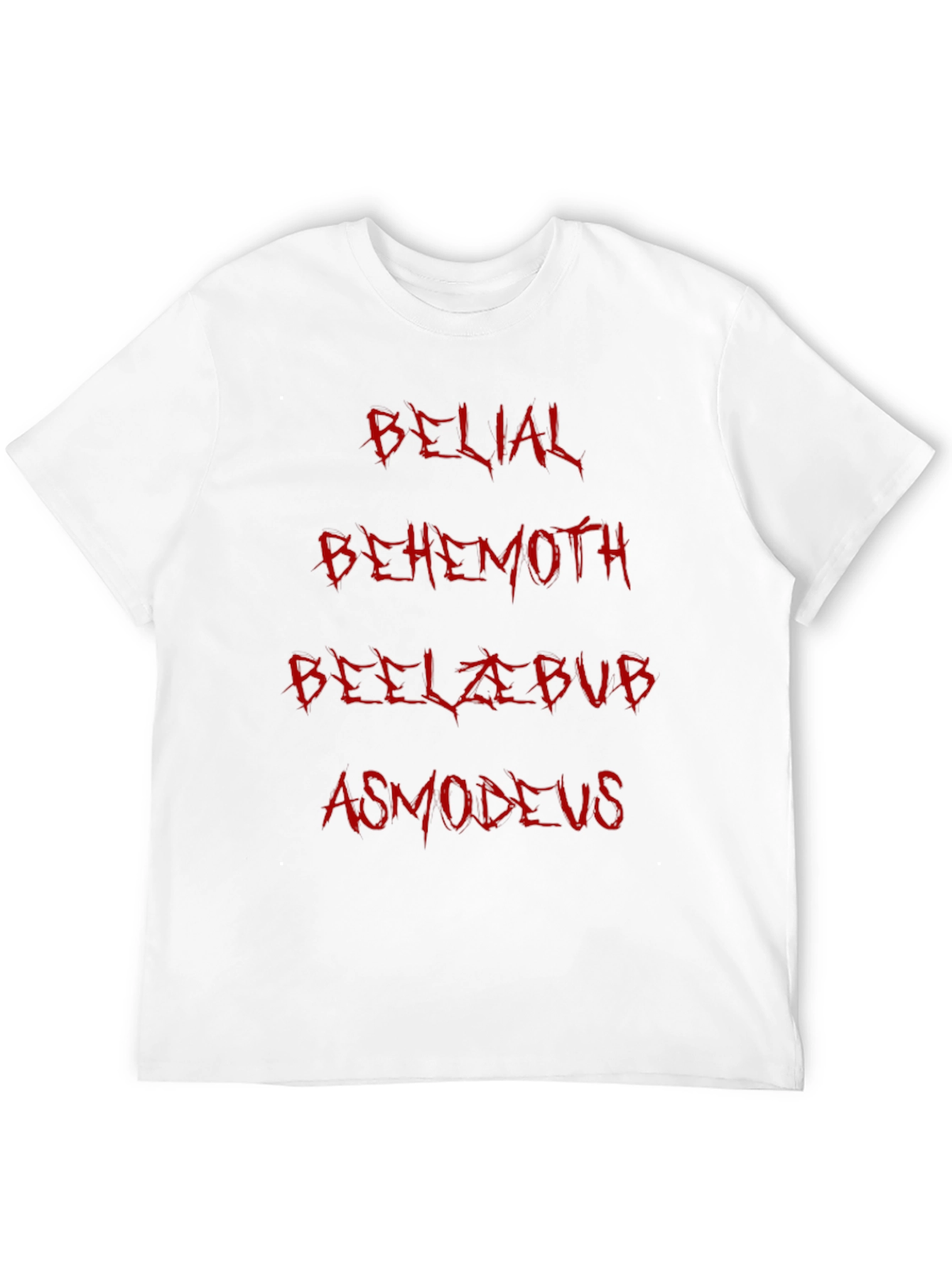 Black Demonic Names Tee - Belial, Behemoth, Beelzebub, Asmodeus view 12