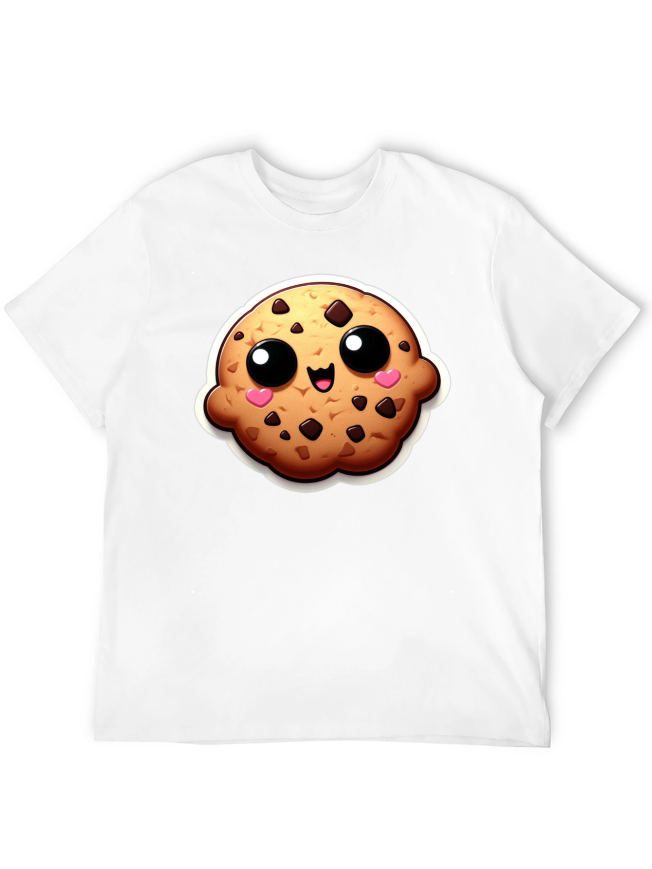Black Cute Cookie Graphic Black T-Shirt view 12