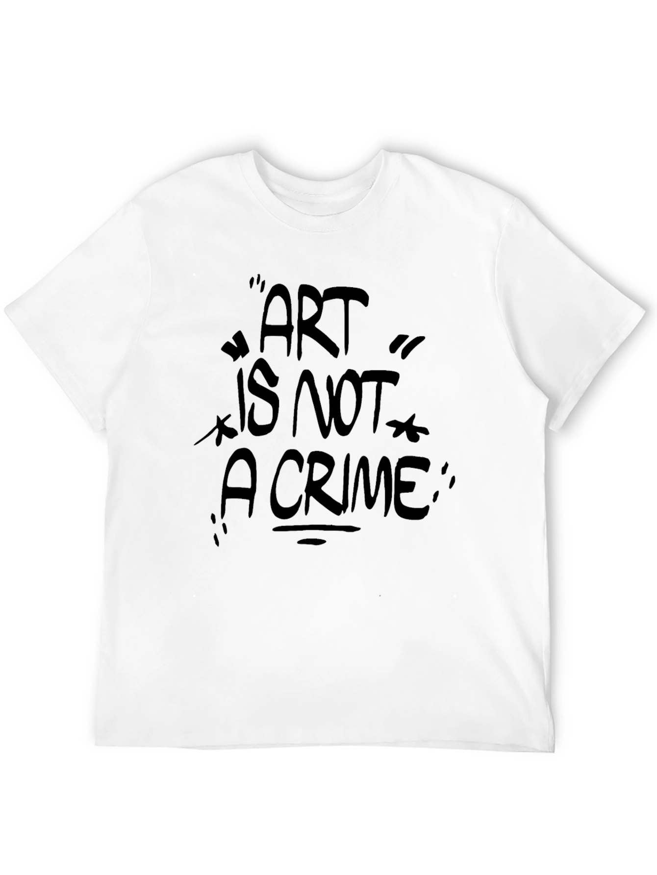 Black Art Is Not A Crime Black Graphic Tee Shirt view 12