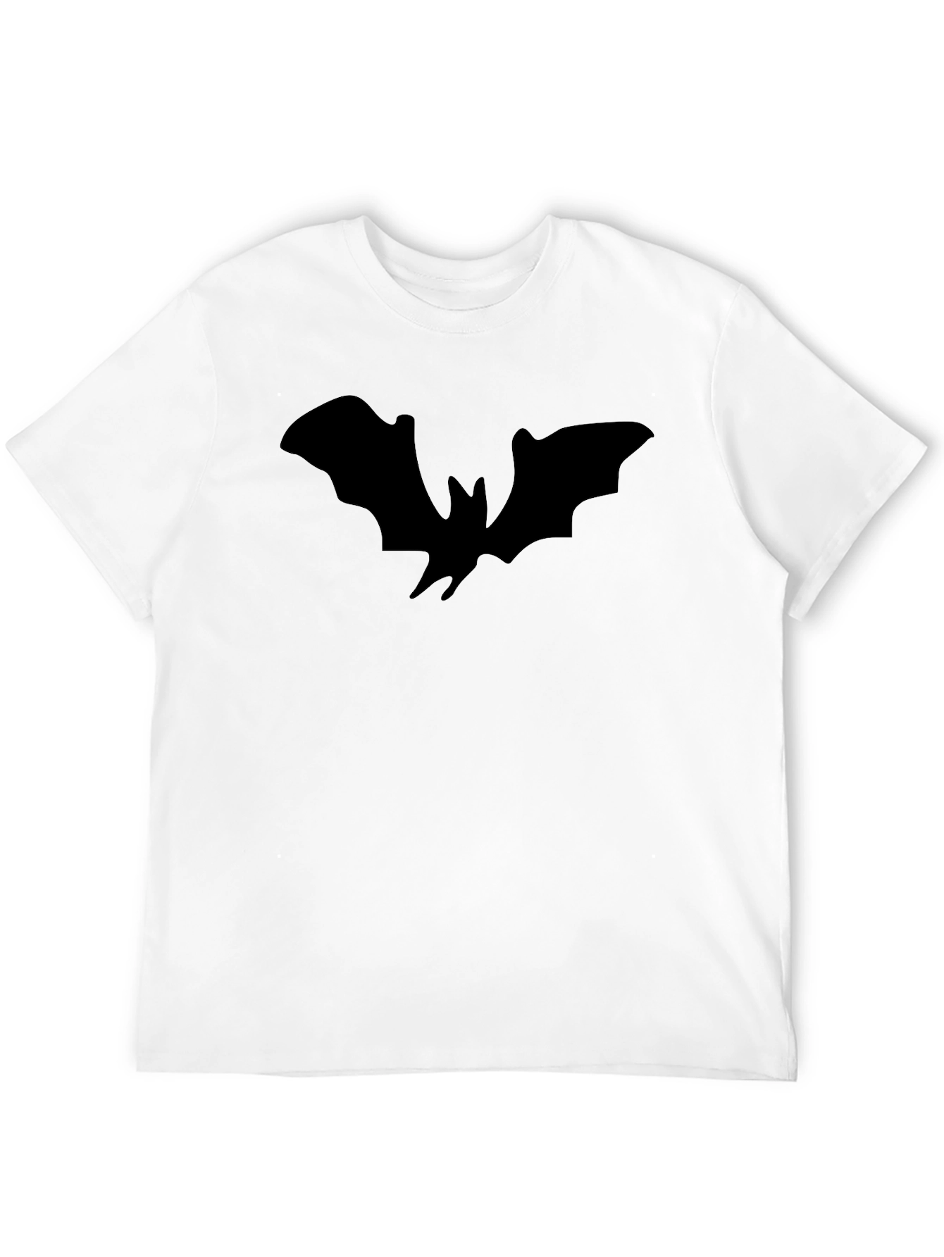 Black Bat Silhouette Black T-Shirt view 12