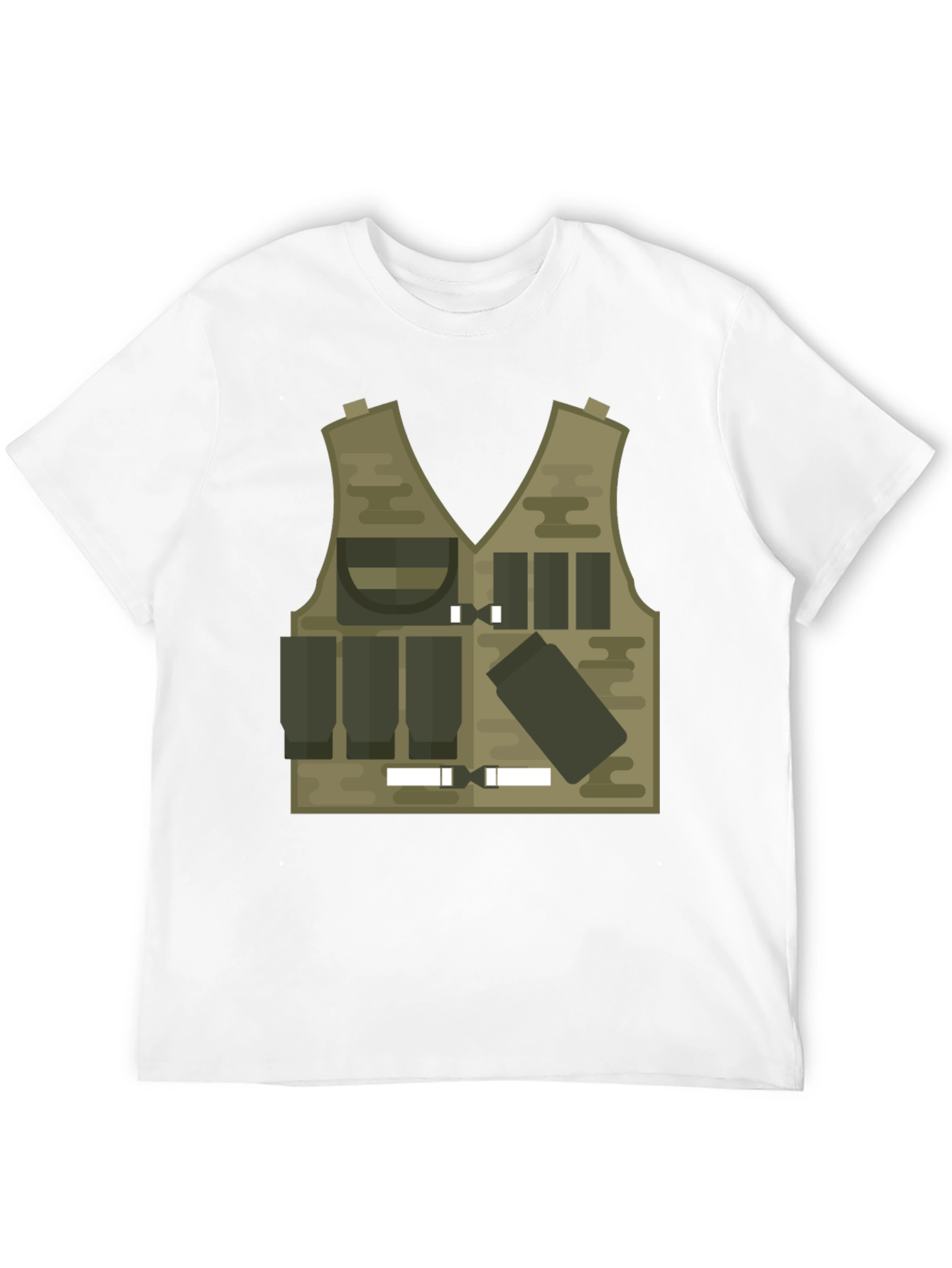 Black Tactical Vest Graphic Tee - Military Style view 12