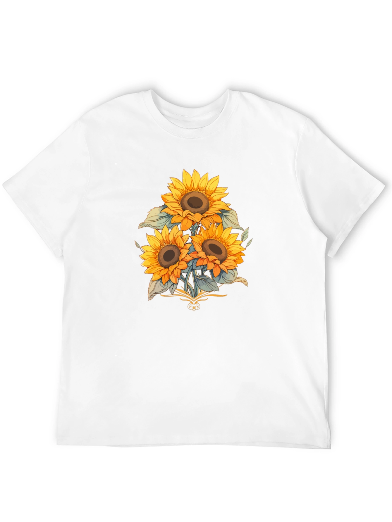 Black Sunflower Graphic Print Black T-Shirt view 12