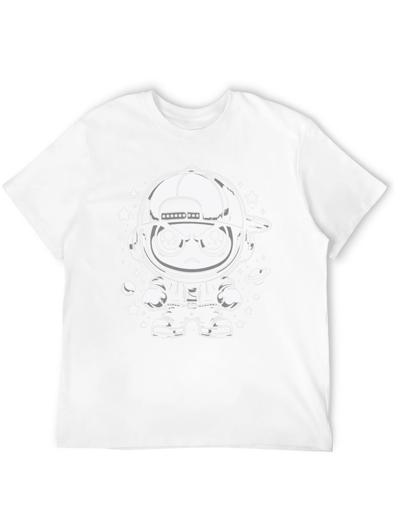 Black Cool Cartoon Character Graphic Tee view 12