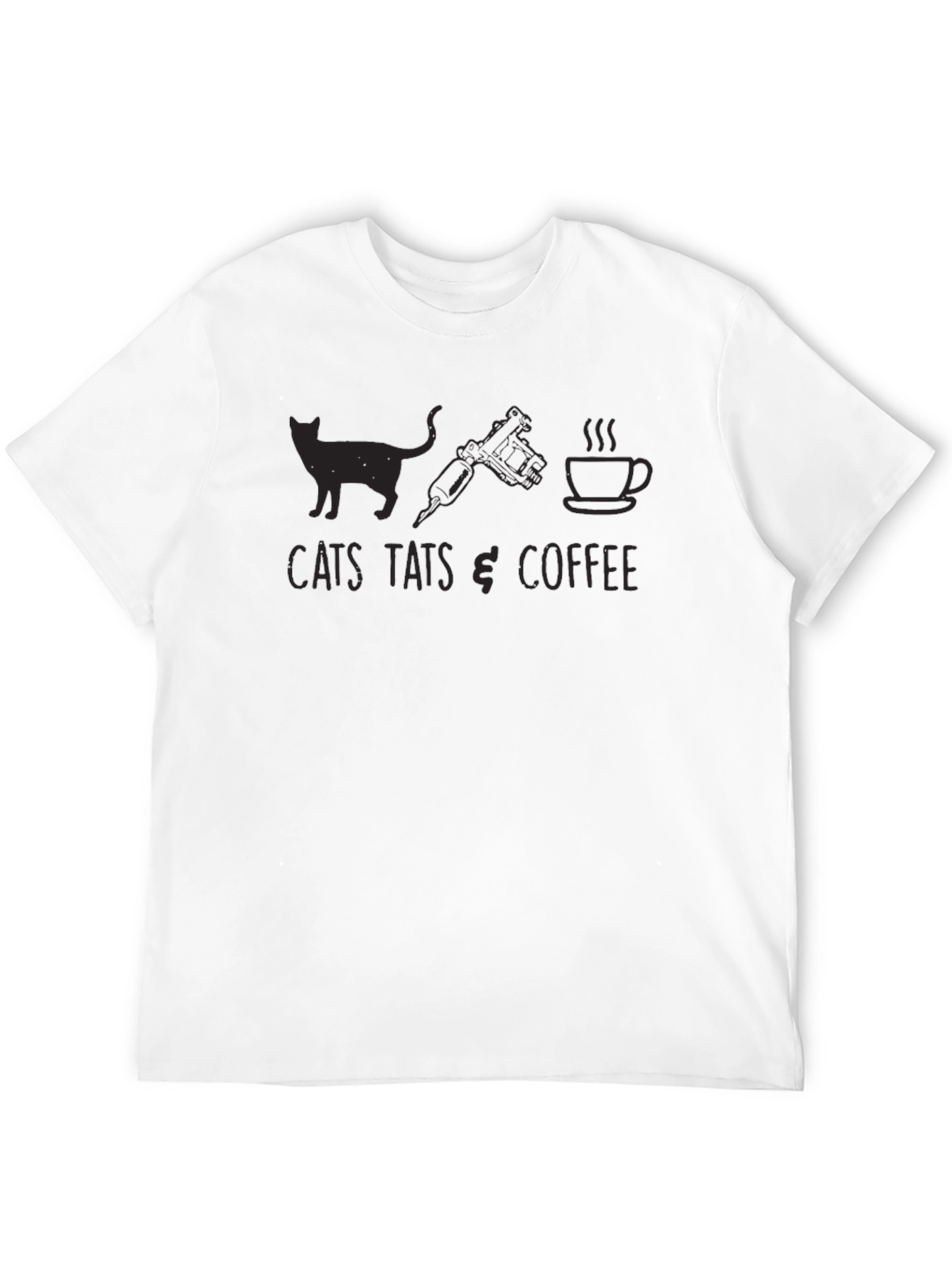 Black Cats Tats & Coffee Graphic T-Shirt - Unisex view 12