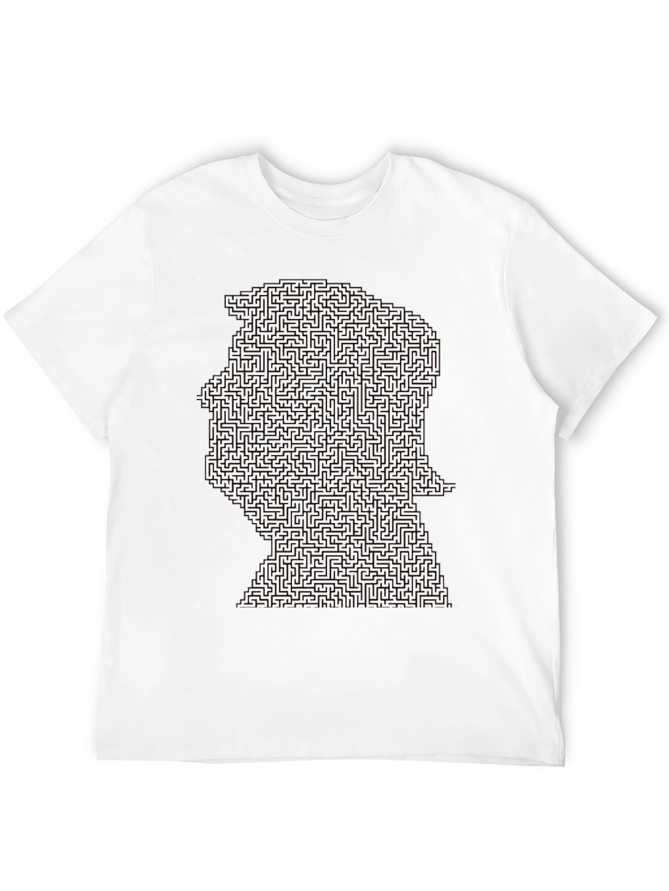 Black Maze Head Graphic Tee - Black Casual Shirt view 12