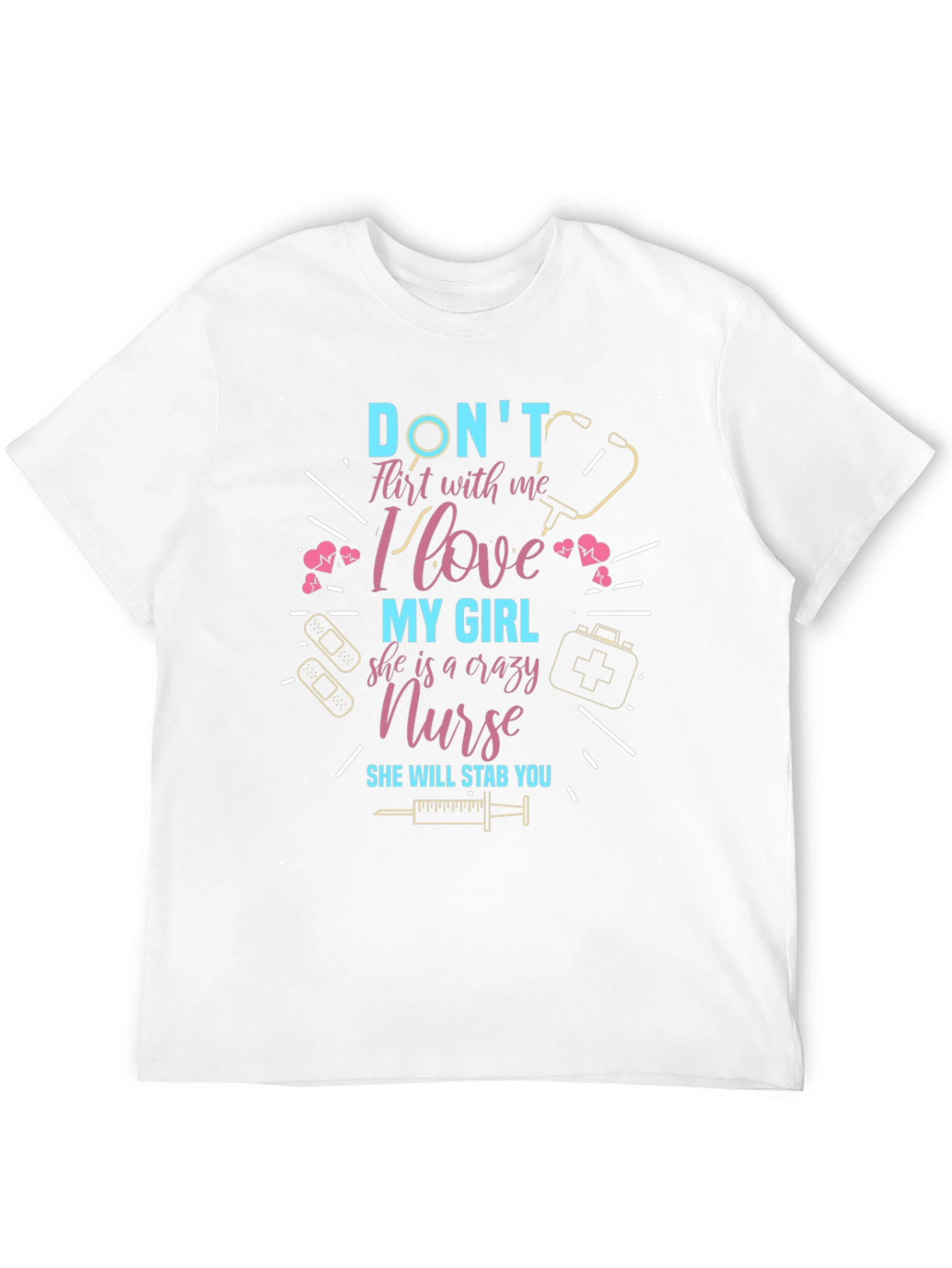 Black Crazy Nurse T-Shirt - Don't Flirt With Me view 12