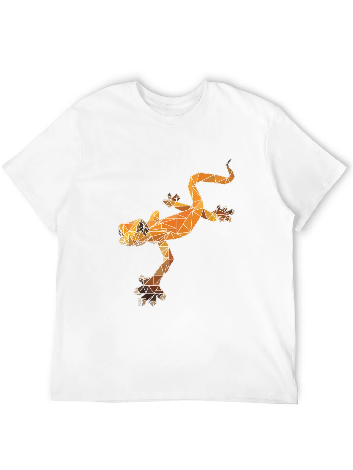 Black Geometric Lizard Graphic Tee - Black Cotton Blend view 12