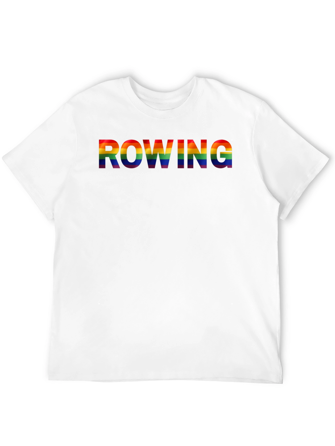 Black Rowing Rainbow Pride Graphic Tee - Black Cotton Shirt view 12
