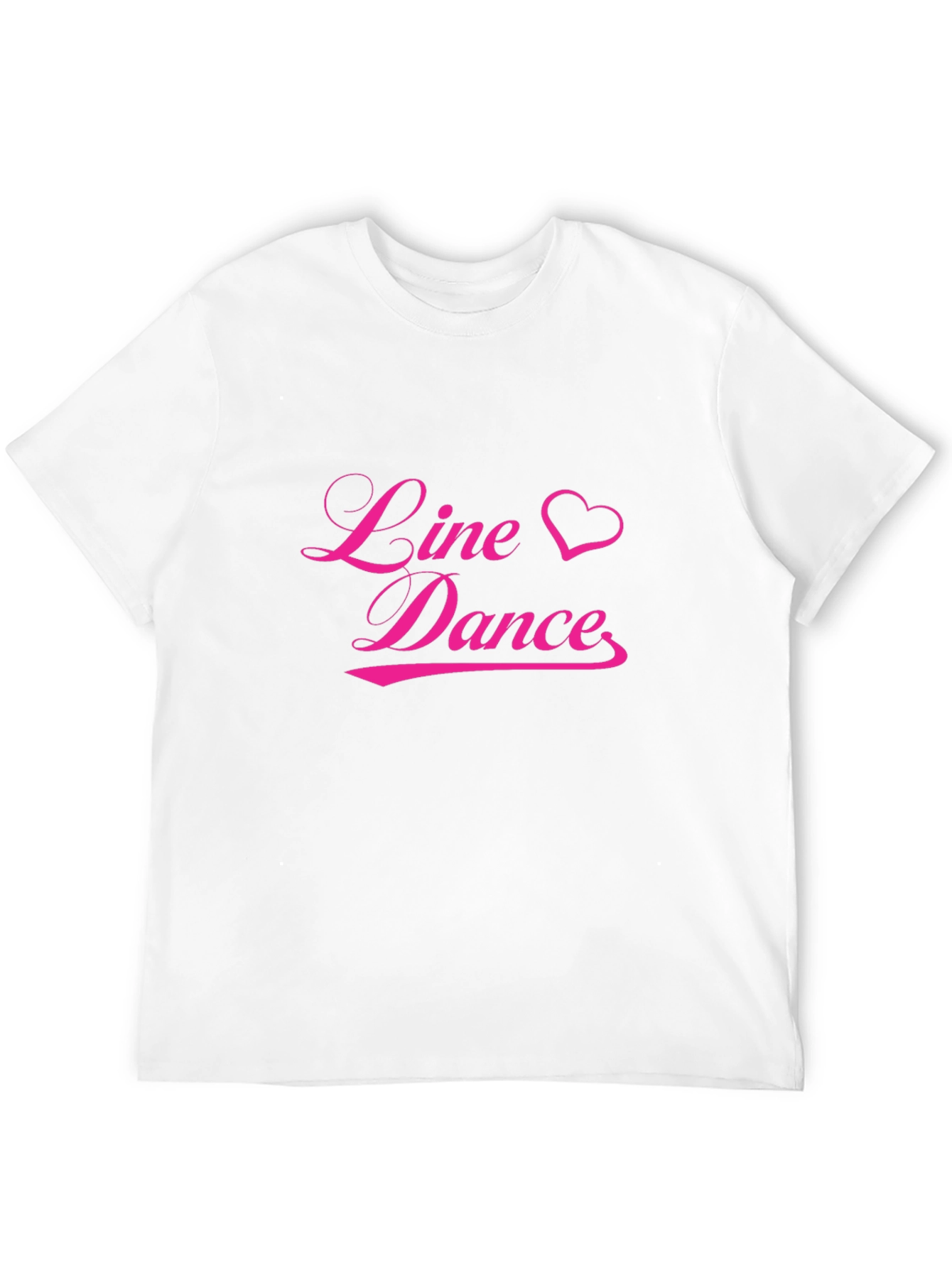 Line Dance Heart T-Shirt - Black Cotton Tee - 12