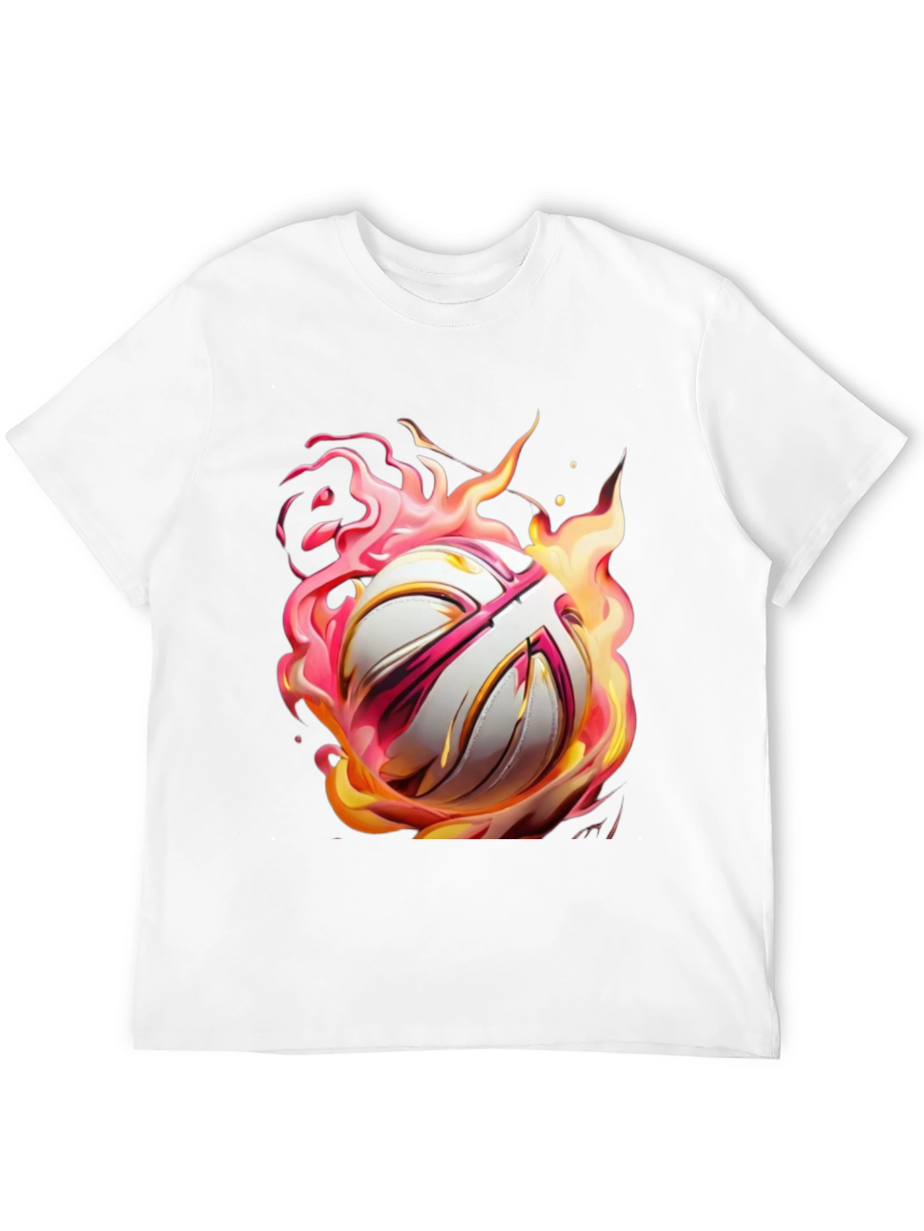 Black Flaming Ball Graphic Tee - Bold Style view 12