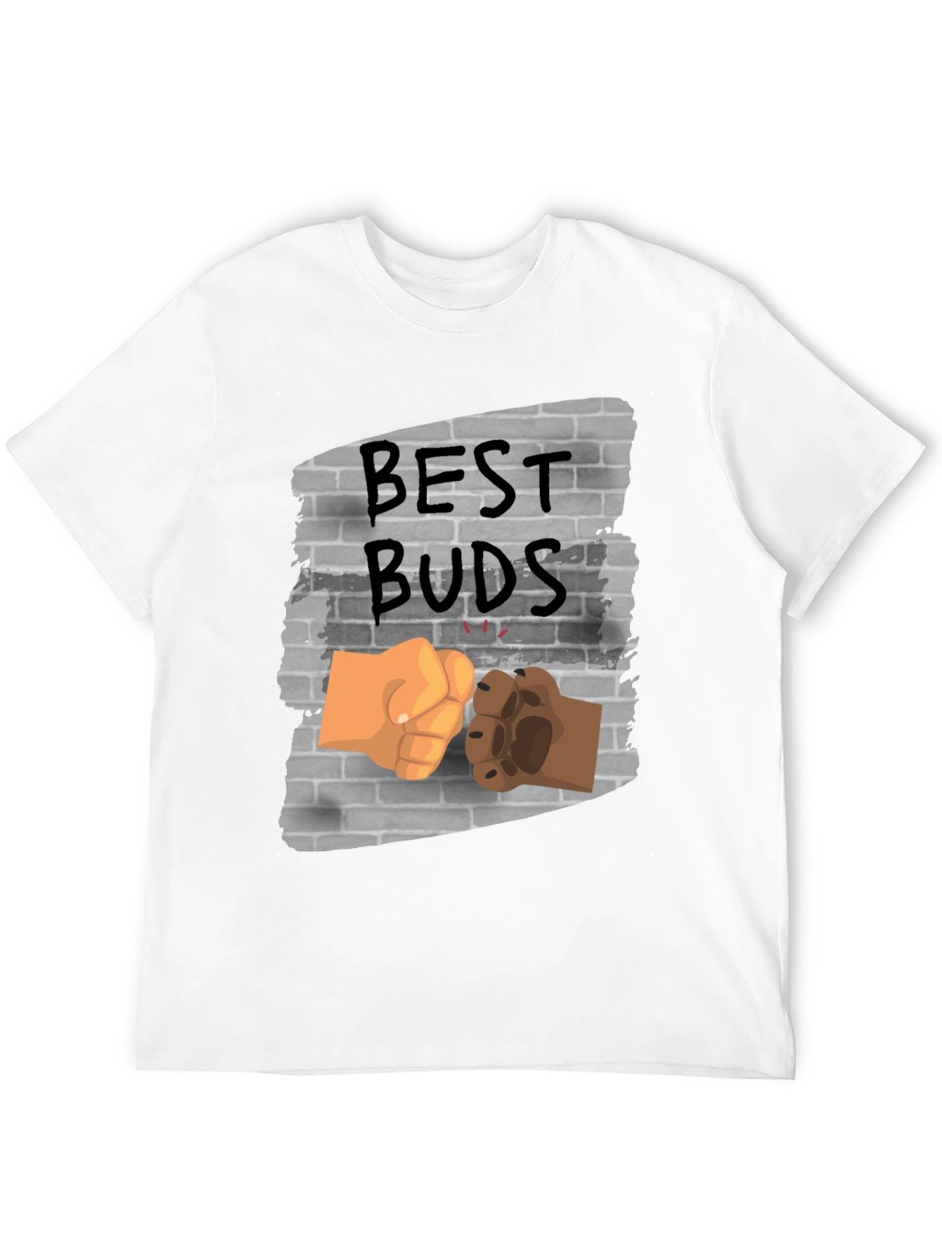 Black Best Buds Fist Bump Graphic Tee view 12