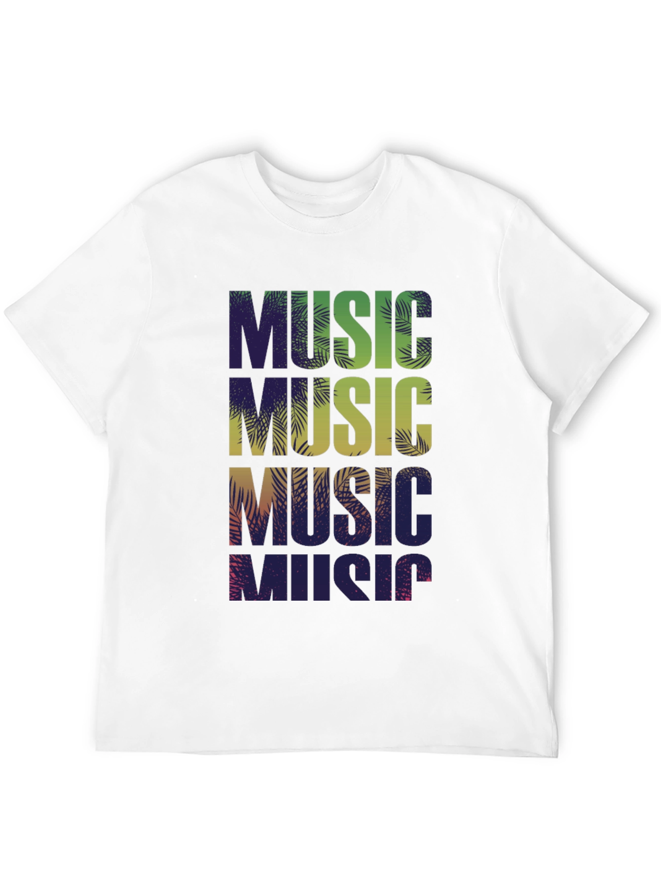 Black Tropical Music Vibes Graphic Tee view 12