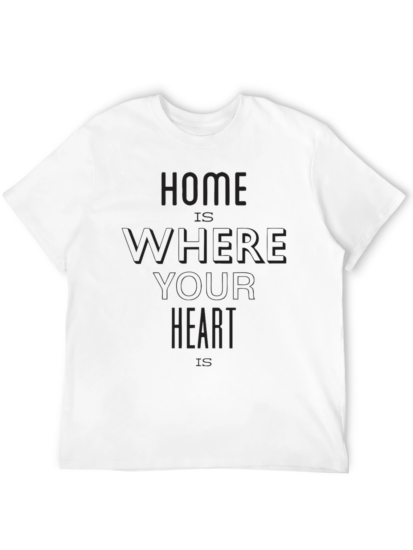 Black Home Is Where Your Heart Is Black T-Shirt view 12