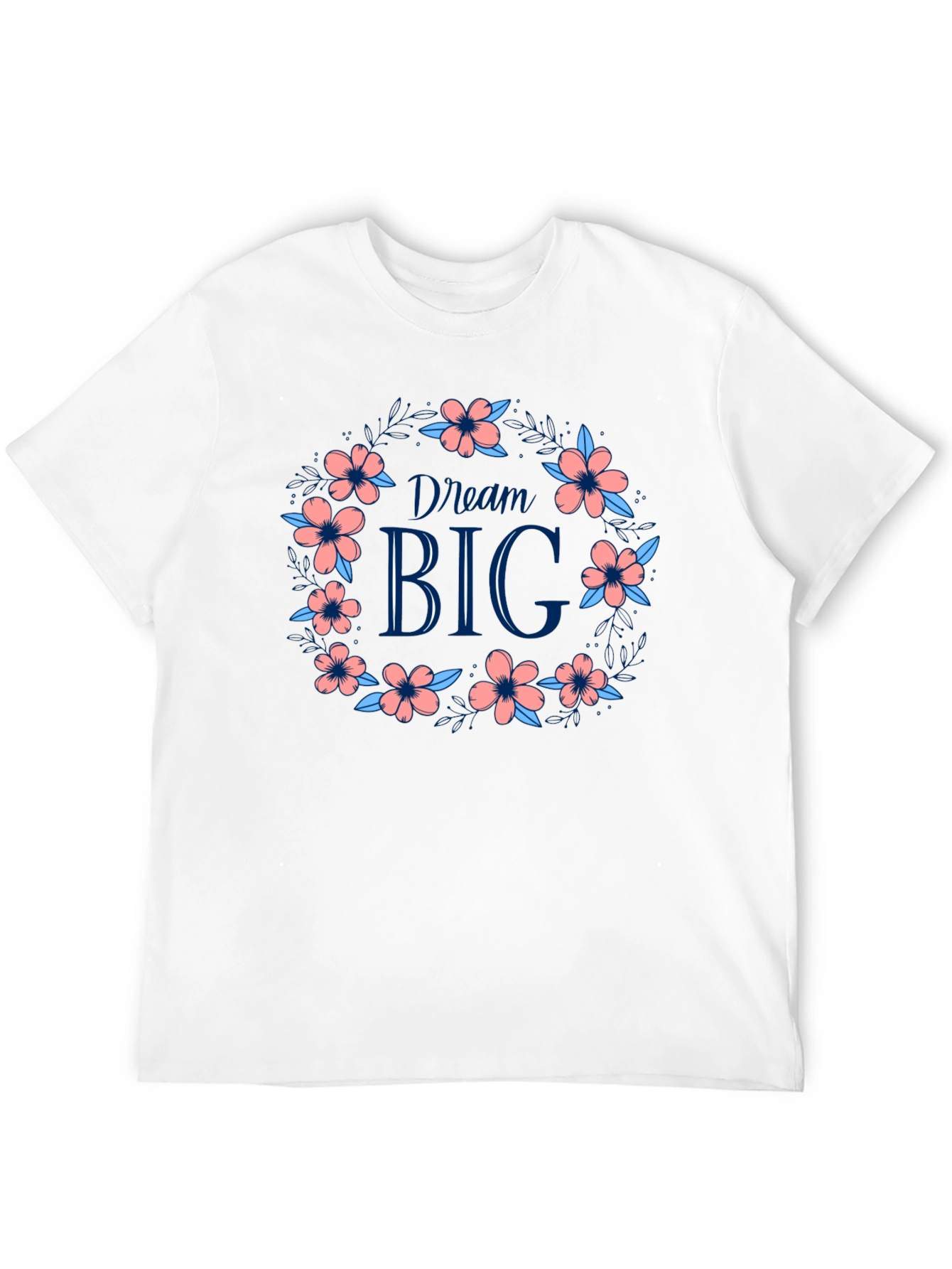 Black Dream Big Floral Wreath Graphic Tee - Black view 12