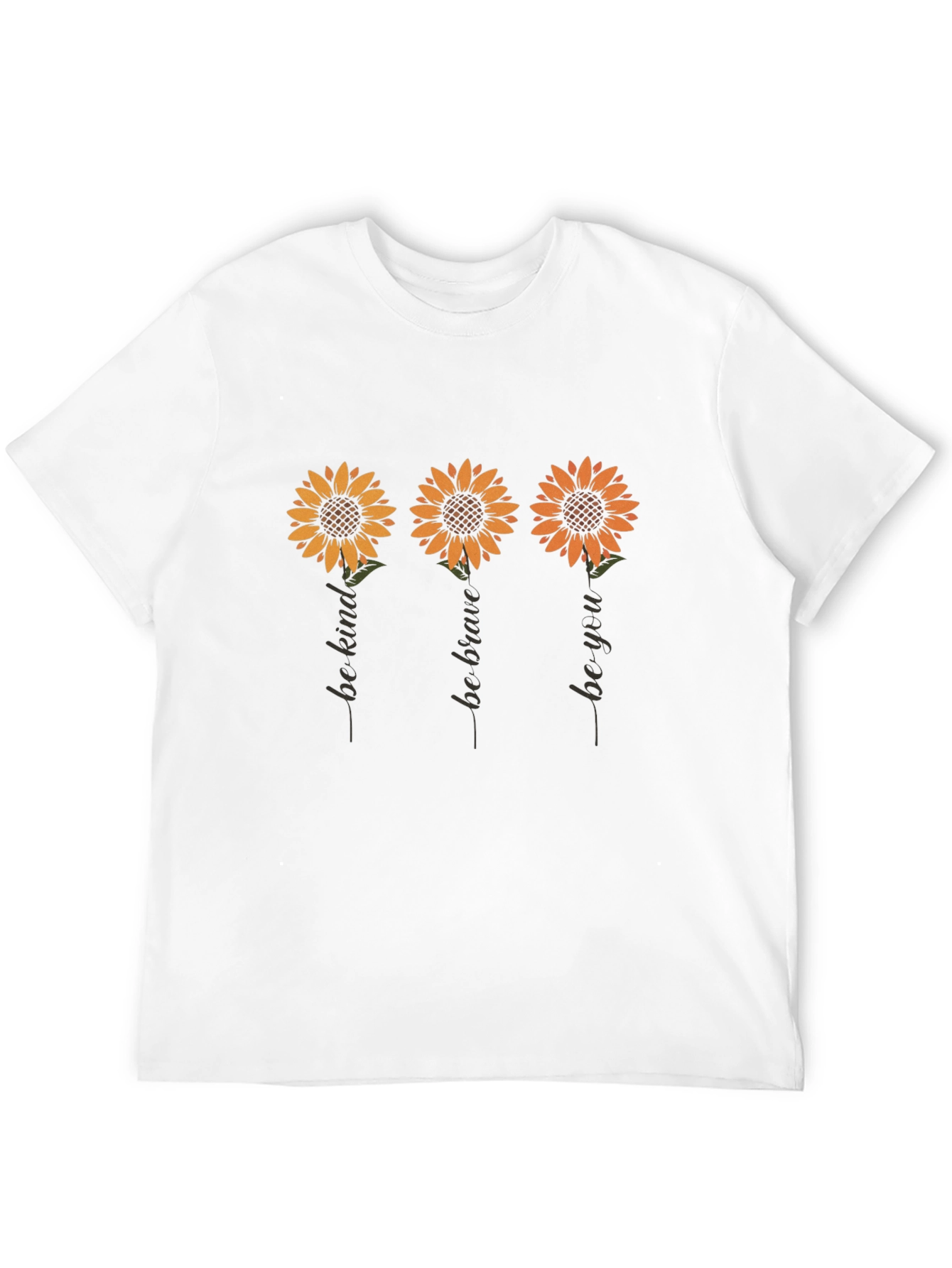 Black Sunflower Inspirational Black T-Shirt view 12