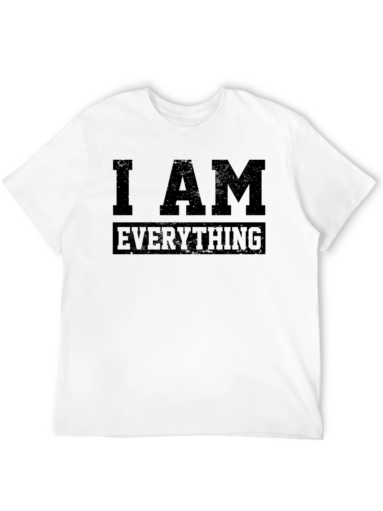 Black I Am Everything Men's Black Graphic Tee view 12